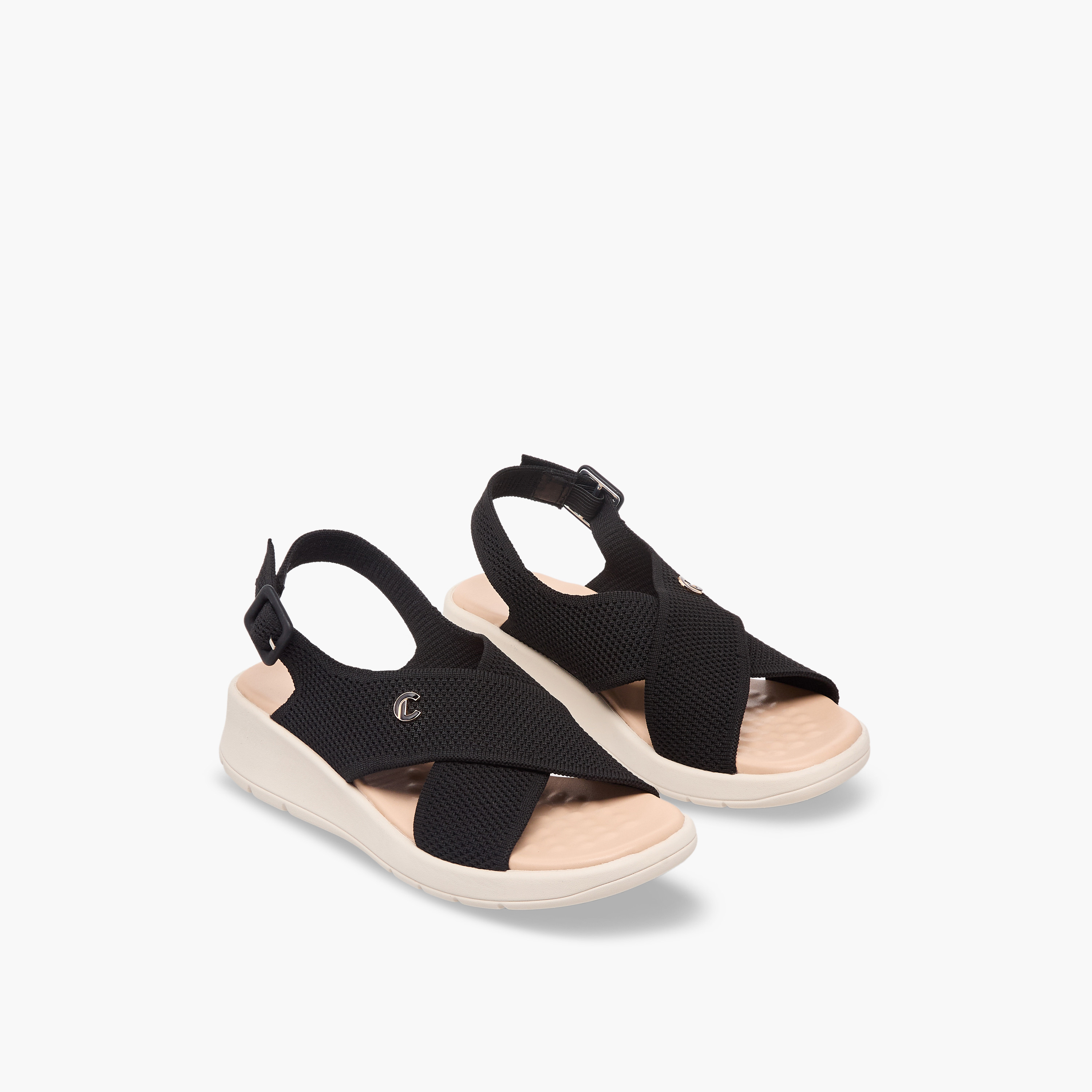صندل بأحزمة وإبزيم إغلاق للنساء من لو كونفورت-women-shoes-sandals-heeled-image-1