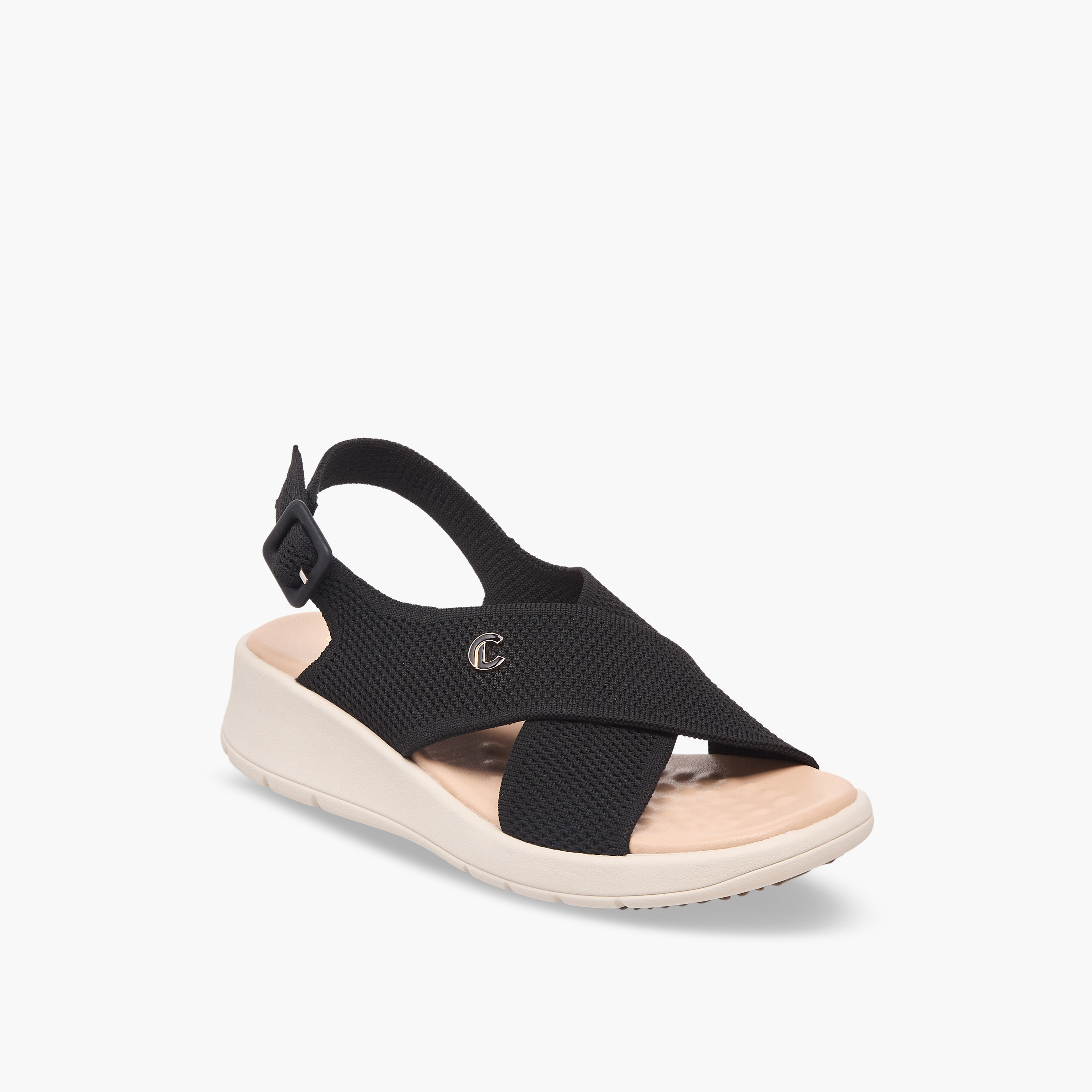 صندل بأحزمة وإبزيم إغلاق للنساء من لو كونفورت-women-shoes-sandals-heeled-image-2