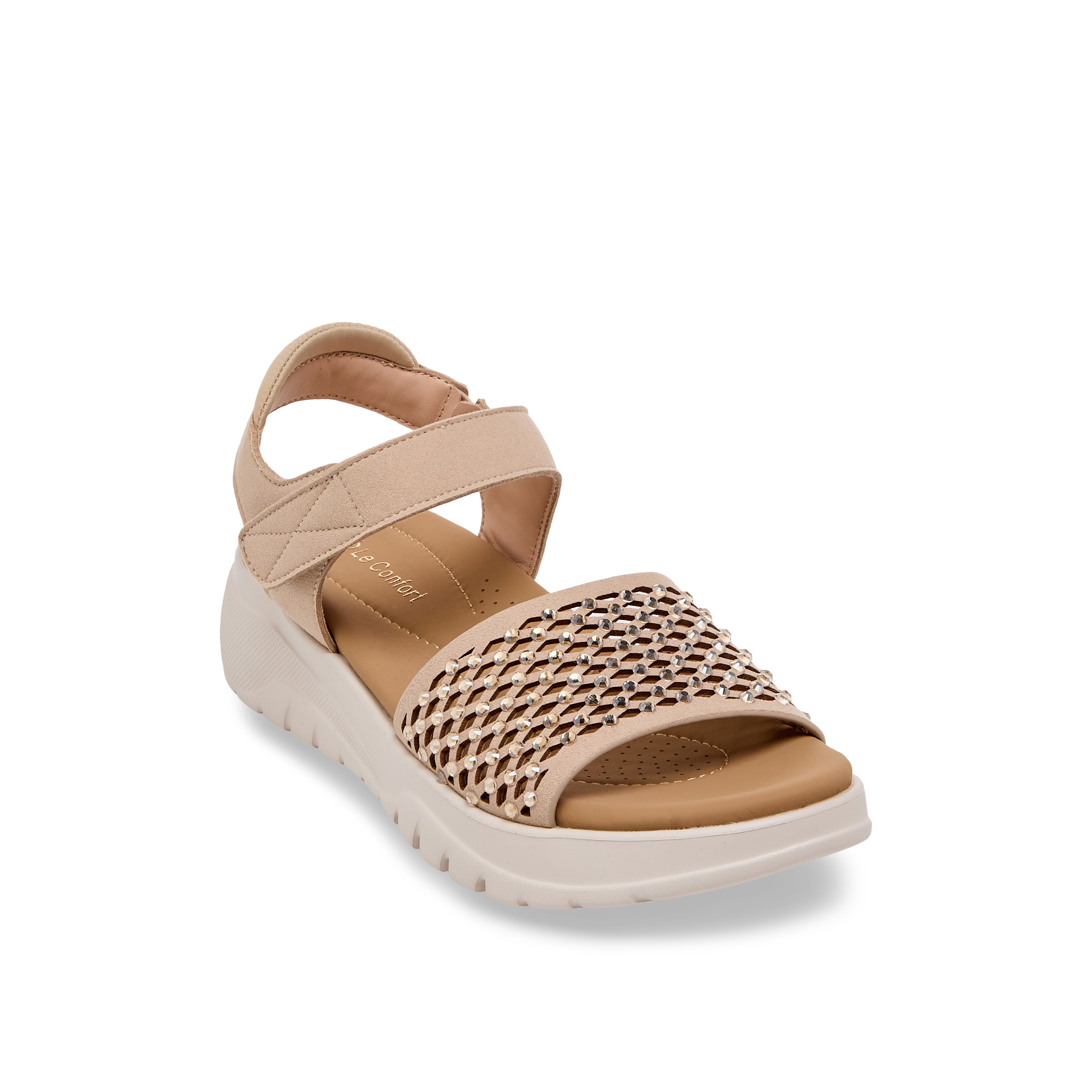 Le Confort Women Rhinestone Embellished Comfort Sandals-women-shoes-sandals-heeled-image-2