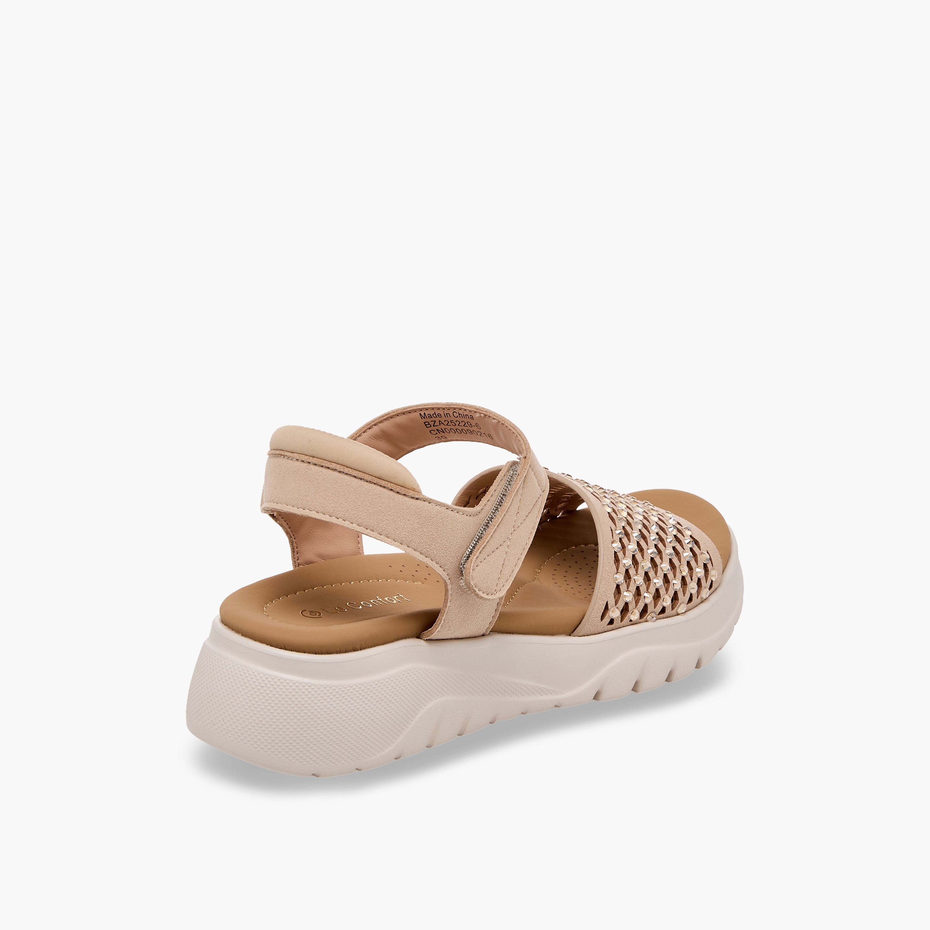 Le Confort Women Rhinestone Embellished Comfort Sandals-women-shoes-sandals-heeled-image-6