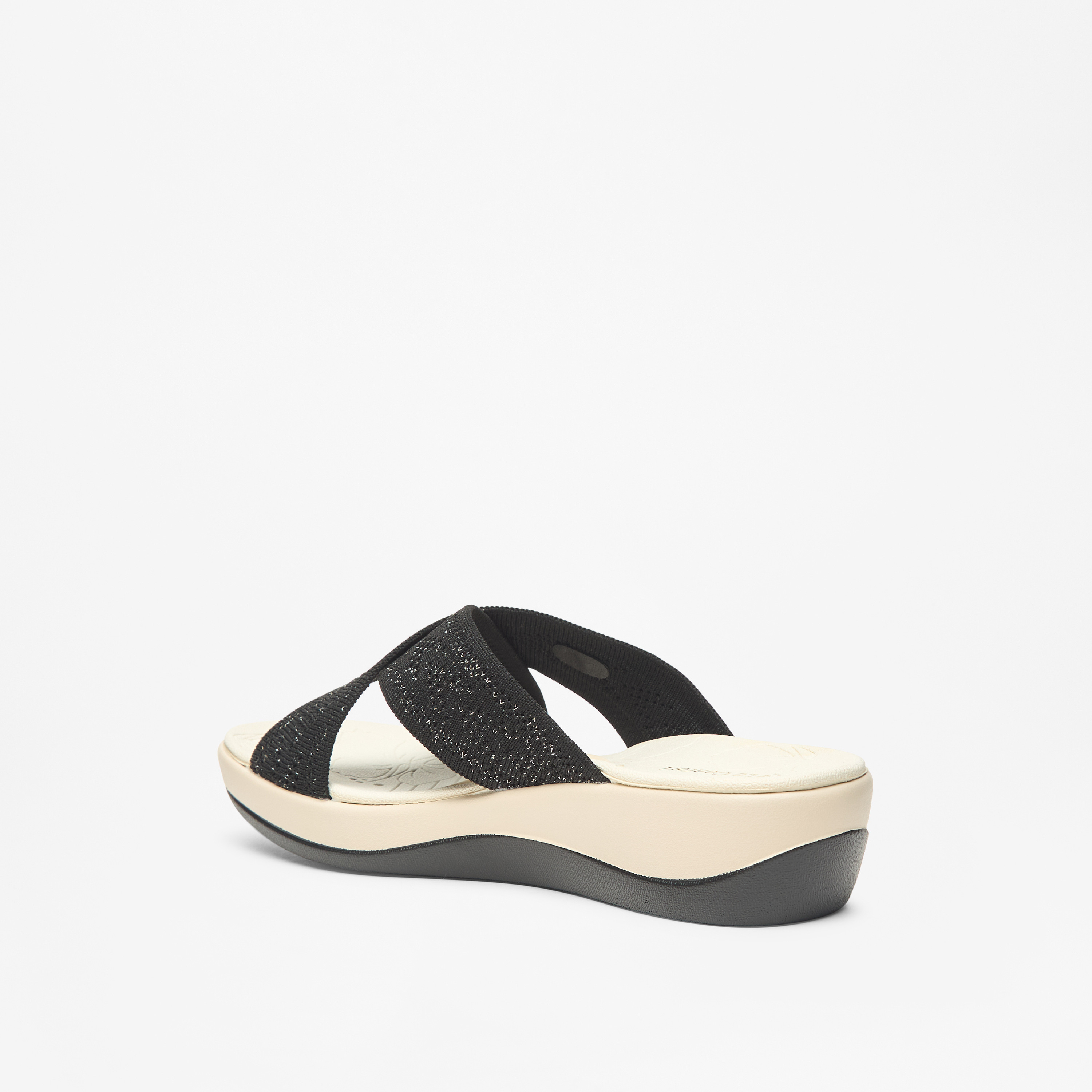 Le Confort Textured Cross Strap Slip-On Flatform Comfort Sandals-women-shoes-heels-image-8