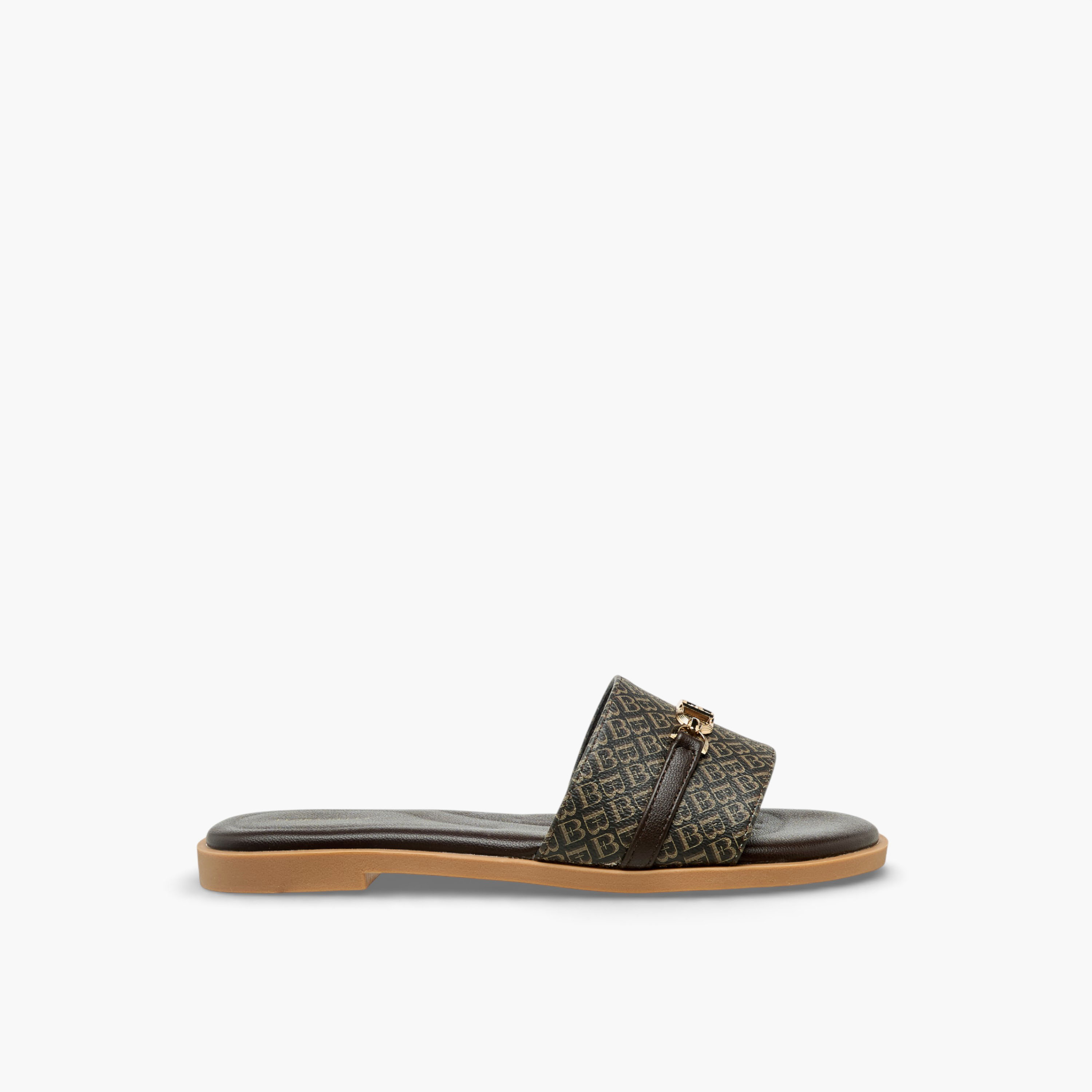 صندل سهل الارتداء بطبعات مونوجرام للنساء من فلورا بيلا-women-shoes-flats-sandals-image-4