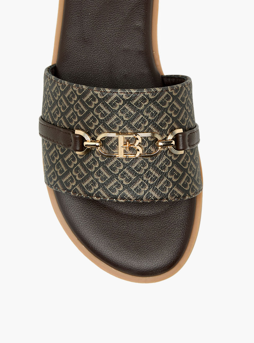 صندل سهل الارتداء بطبعات مونوجرام للنساء من فلورا بيلا-women-shoes-flats-sandals-image-5