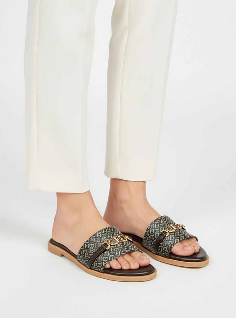 صندل سهل الارتداء بطبعات مونوجرام للنساء من فلورا بيلا-women-shoes-flats-sandals-image-2