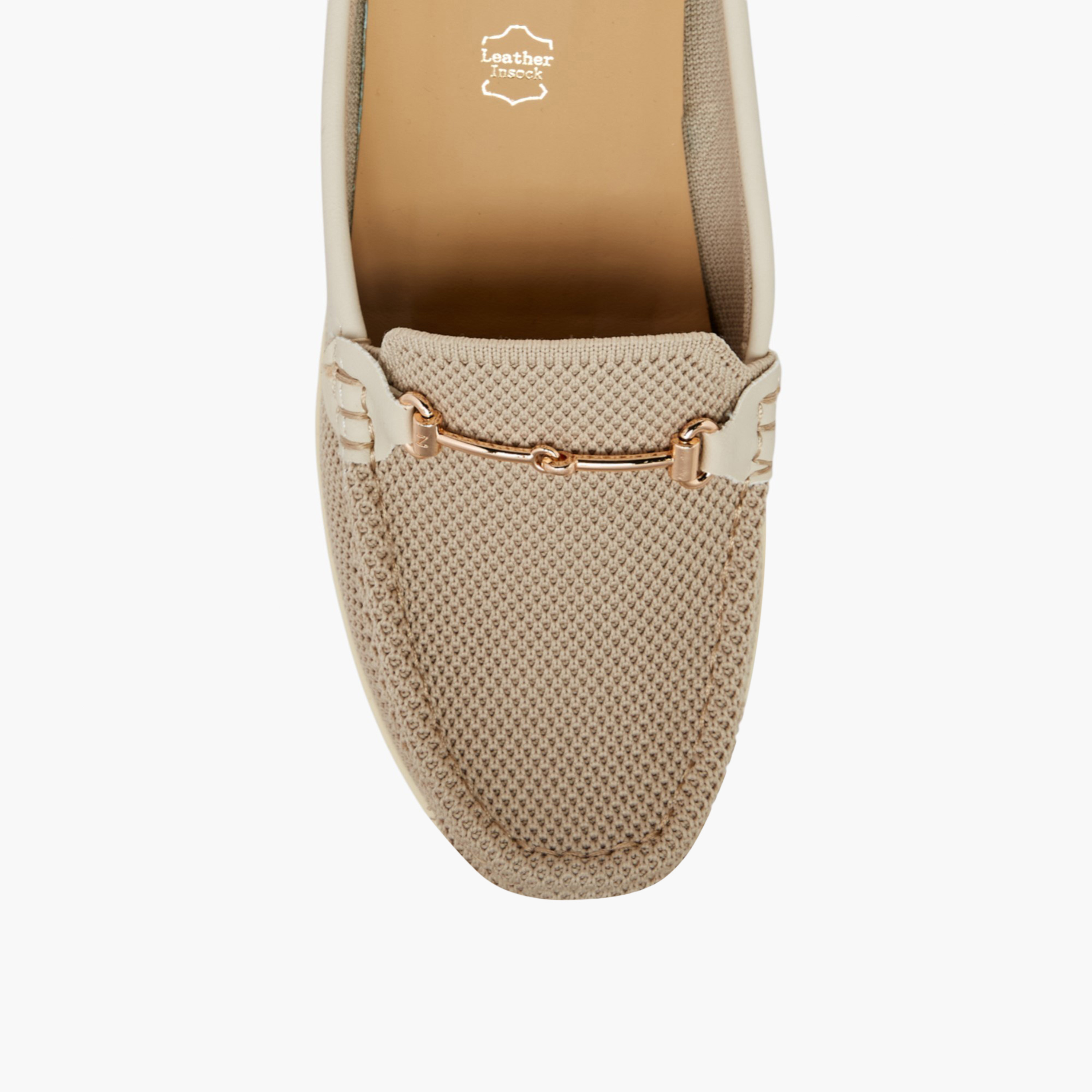Le Confort Metal Accent Flyknit Slip-On Mules with Wedge Heels-women-shoes-sandals-heeled-image-4