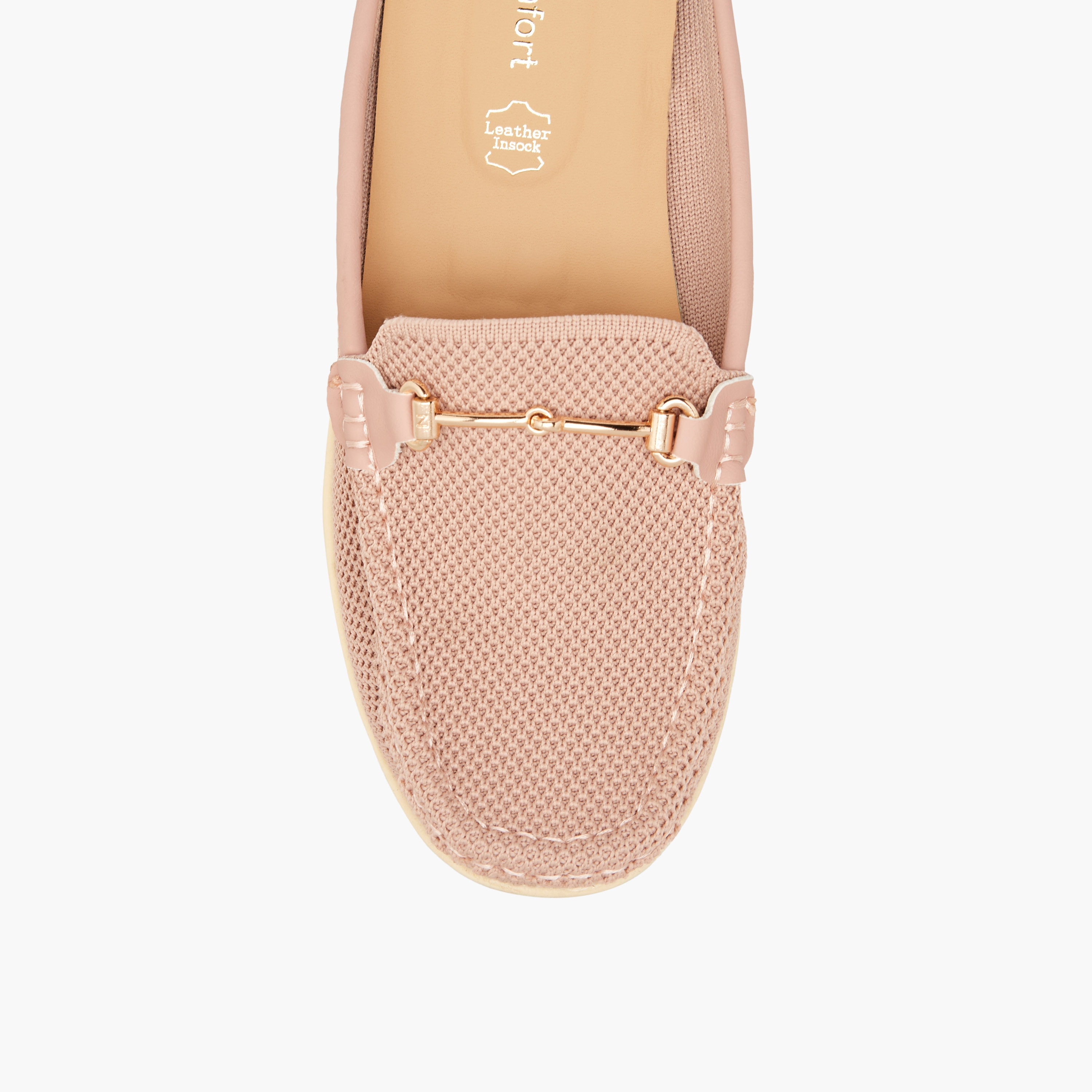 Le Confort Metal Accent Flyknit Slip-On Mules with Wedge Heels-women-shoes-sandals-heeled-image-4