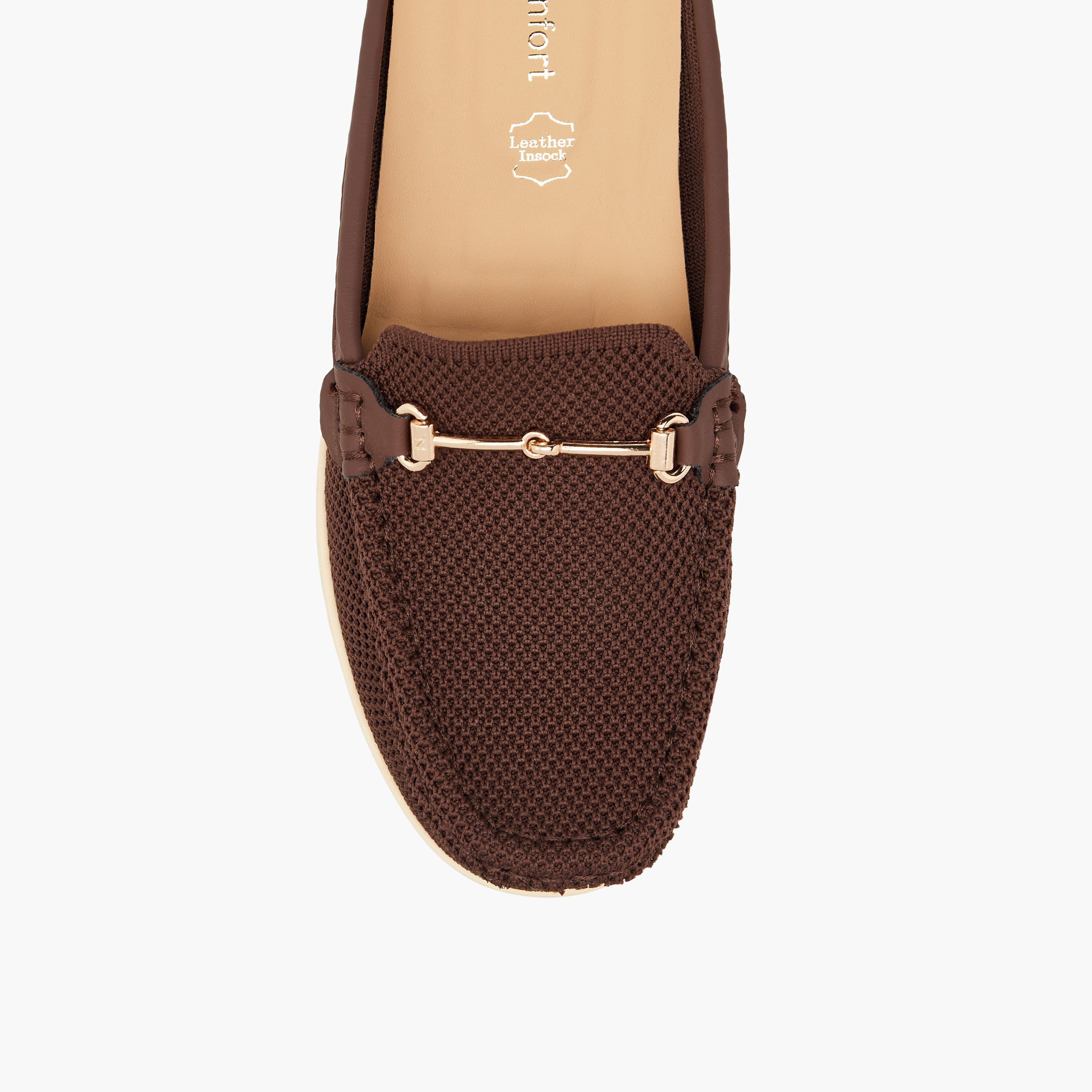 Le Confort Metal Accent Flyknit Slip-On Mules with Wedge Heels-women-shoes-sandals-heeled-image-4