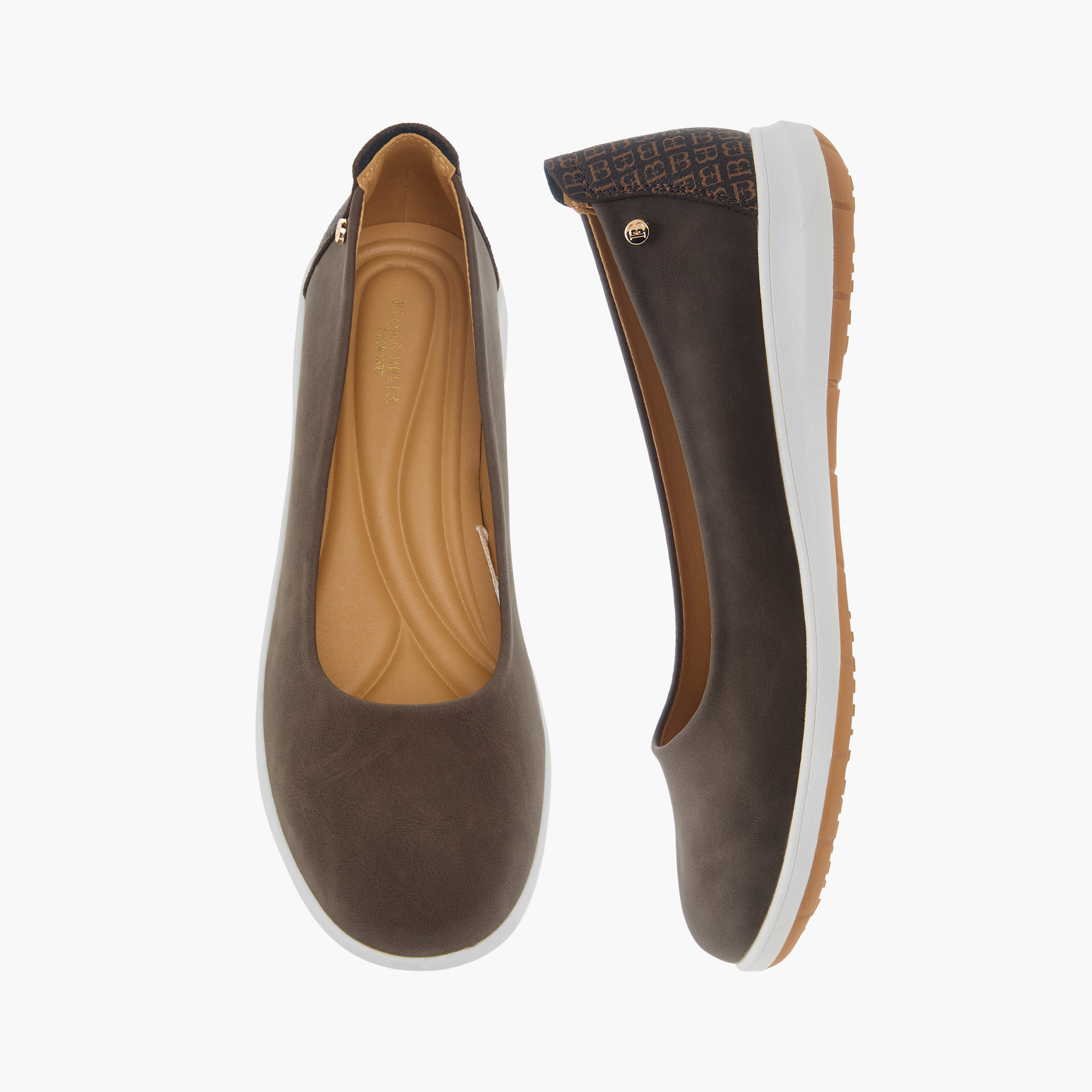 Flora Bella Monogram Print Slip-On Ballerina Shoes-women-shoes-ballerinas-image-1