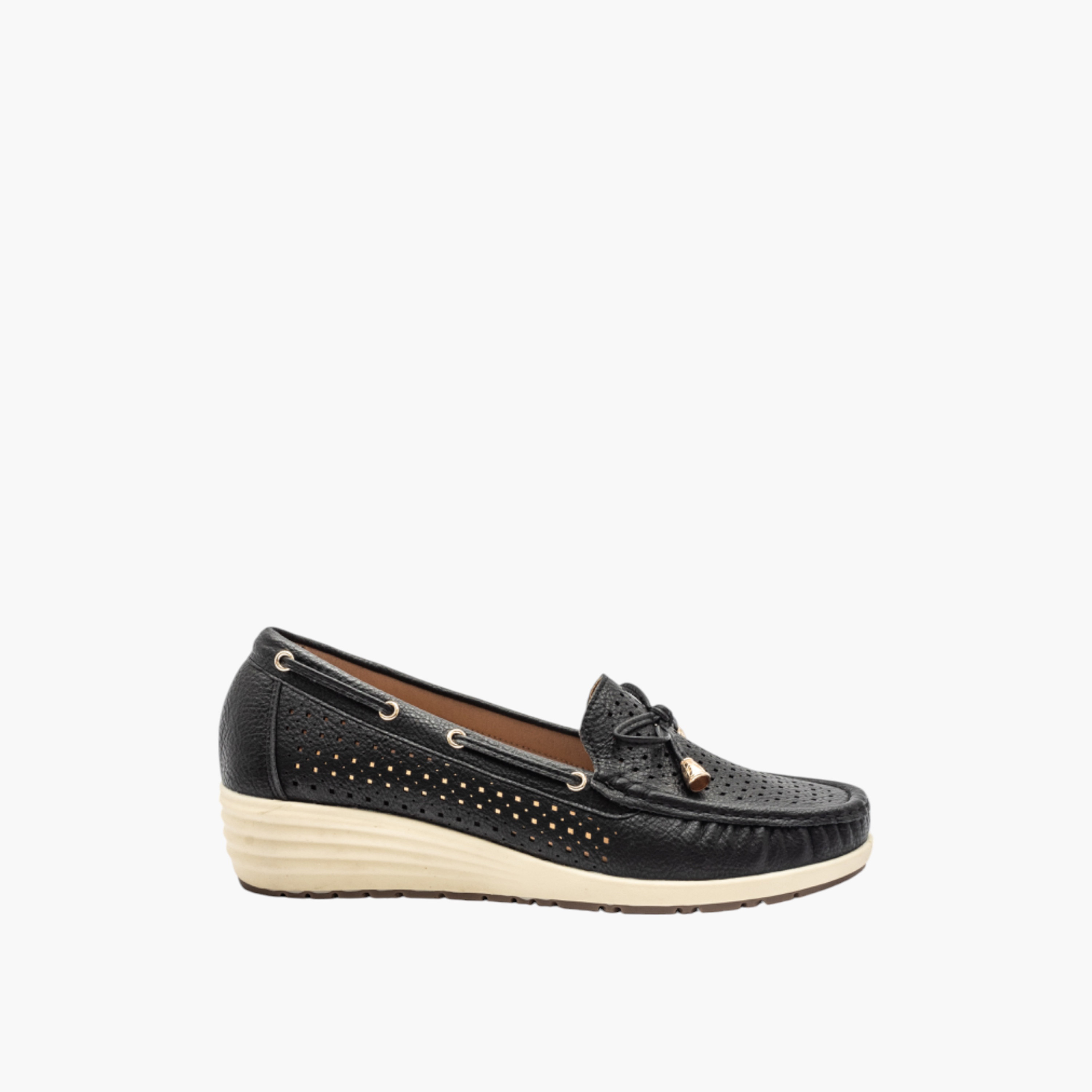 Le Confort Textured Slip-On Comfort Moccasins with Bow Detail-women-shoes-loafersandmoccasins-image-3