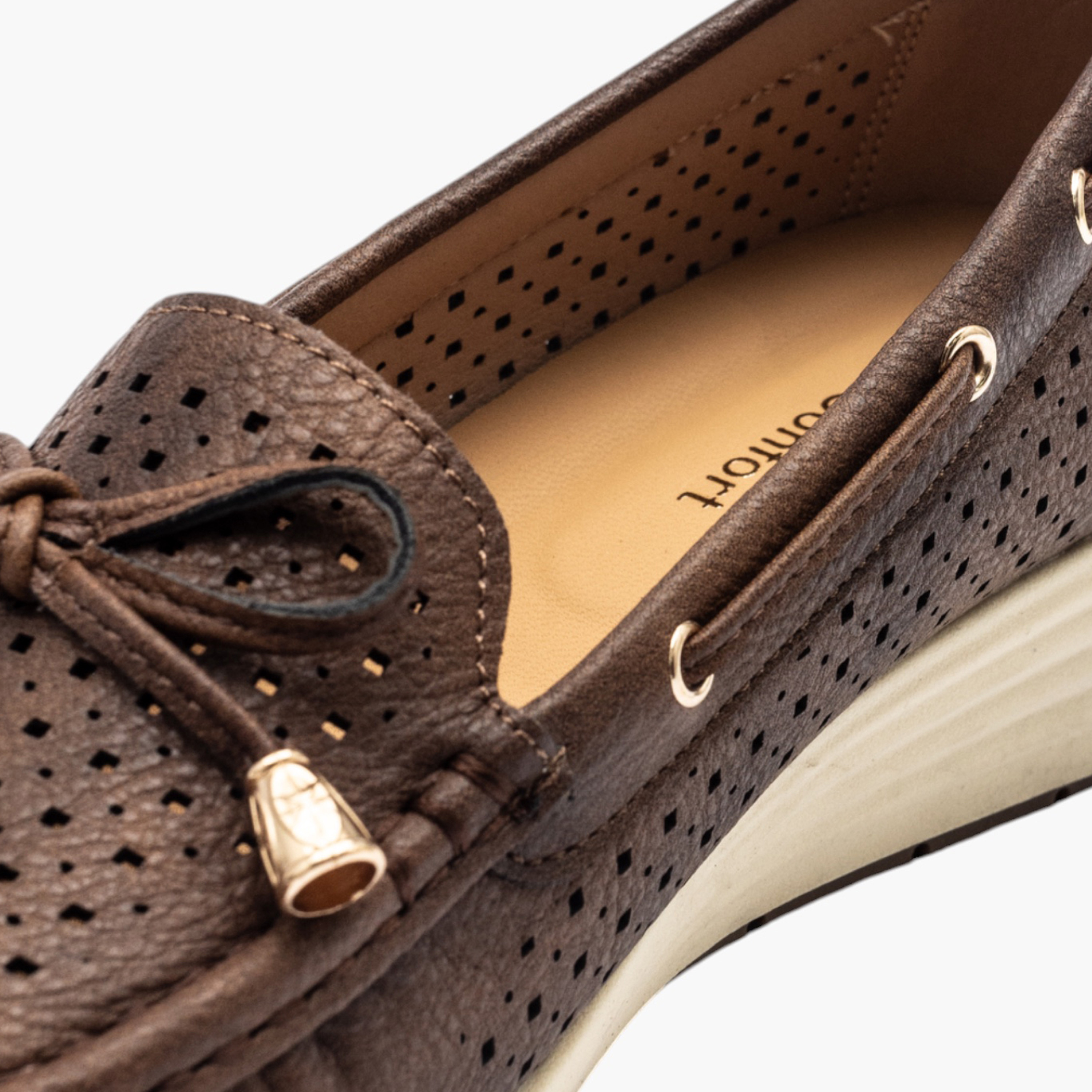 Le Confort Textured Slip-On Comfort Moccasins with Bow Detail-women-shoes-loafersandmoccasins-image-4