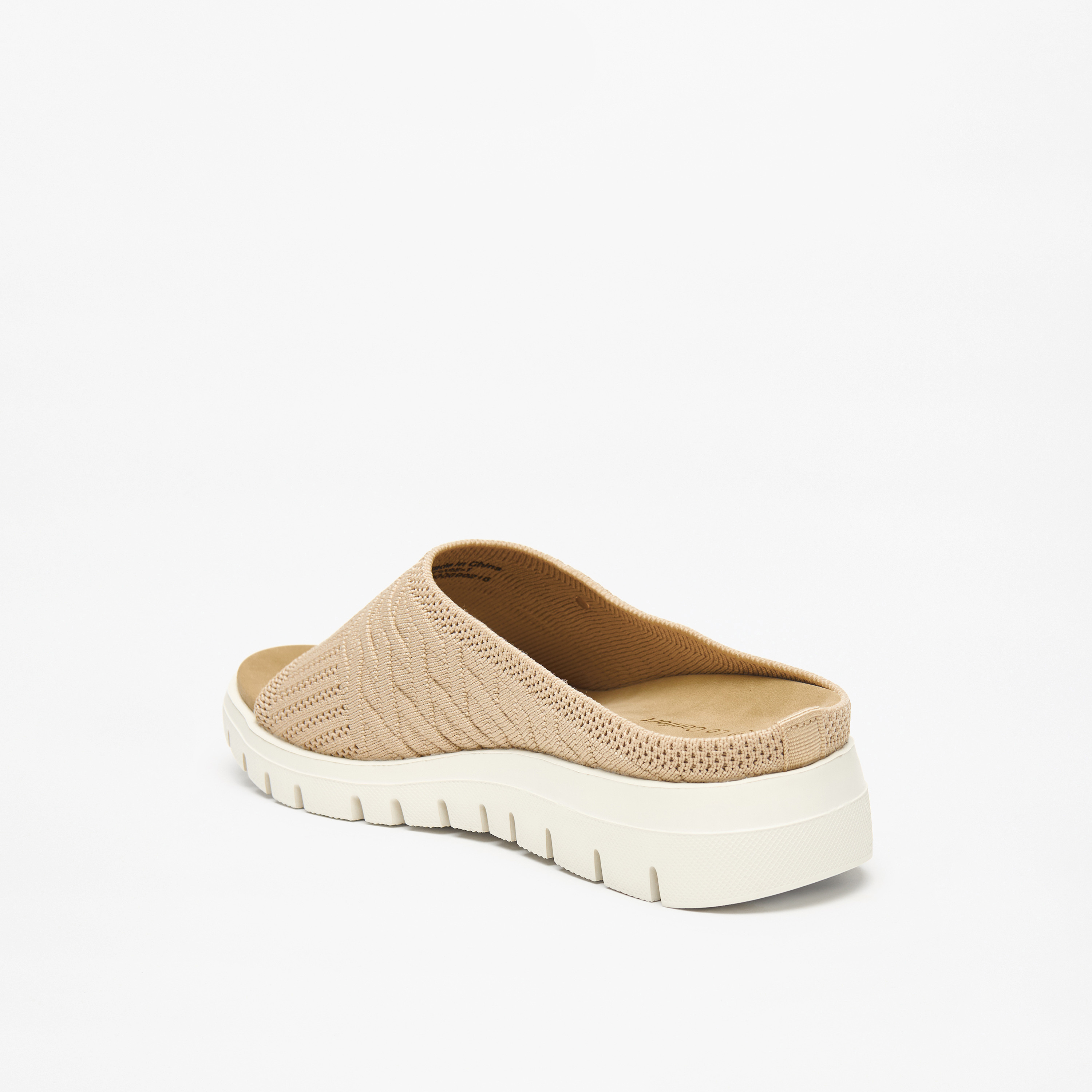 Le Confort Textured Slip-On Sandals with Flatform Heels-women-shoes-flats-sandals-image-2