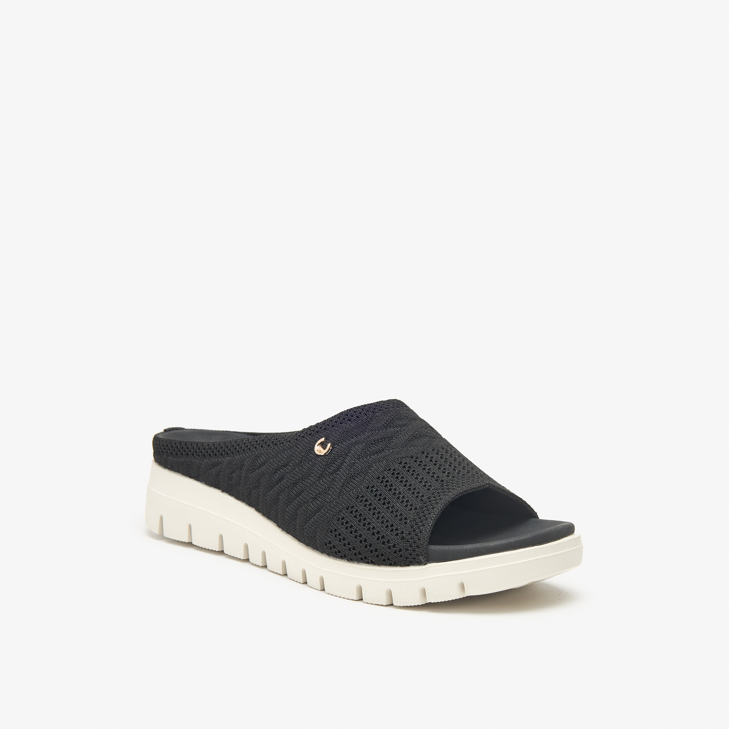 صندل سهل الارتداء بارز الملمس بكعب فلاتفورم من لو كونفورت-women-shoes-flats-sandals-image-7