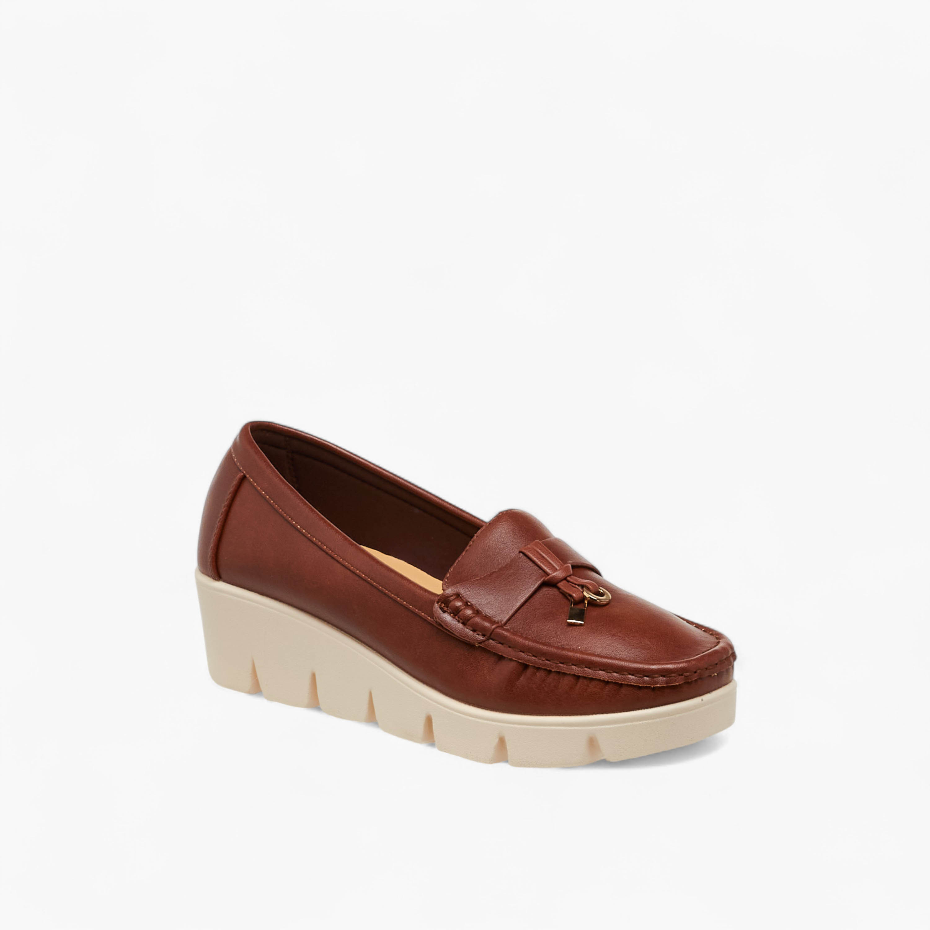 Le Confort Women's Wedge Heel Loafers-women-shoes-heels-image-2