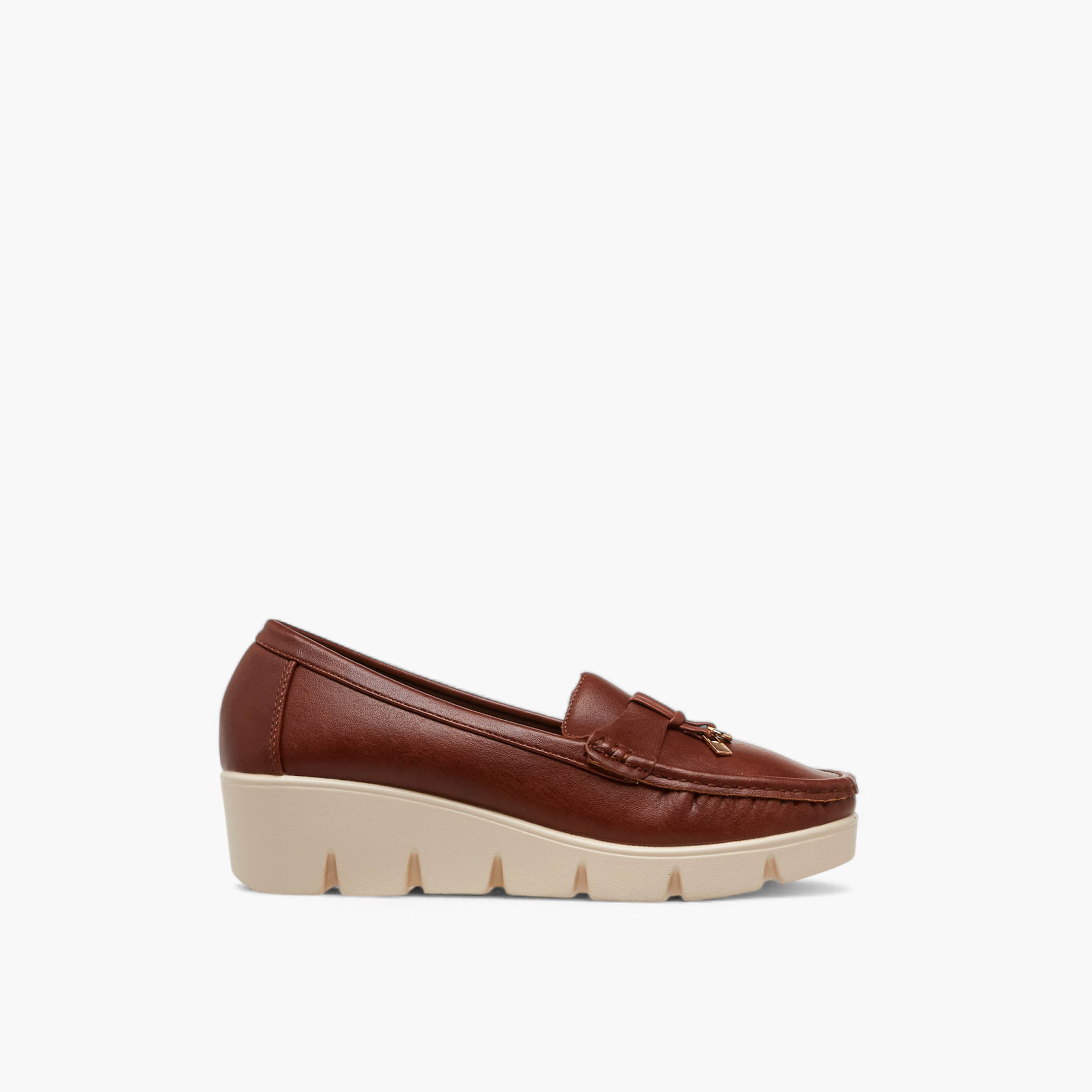 Le Confort Women's Wedge Heel Loafers-women-shoes-heels-image-3