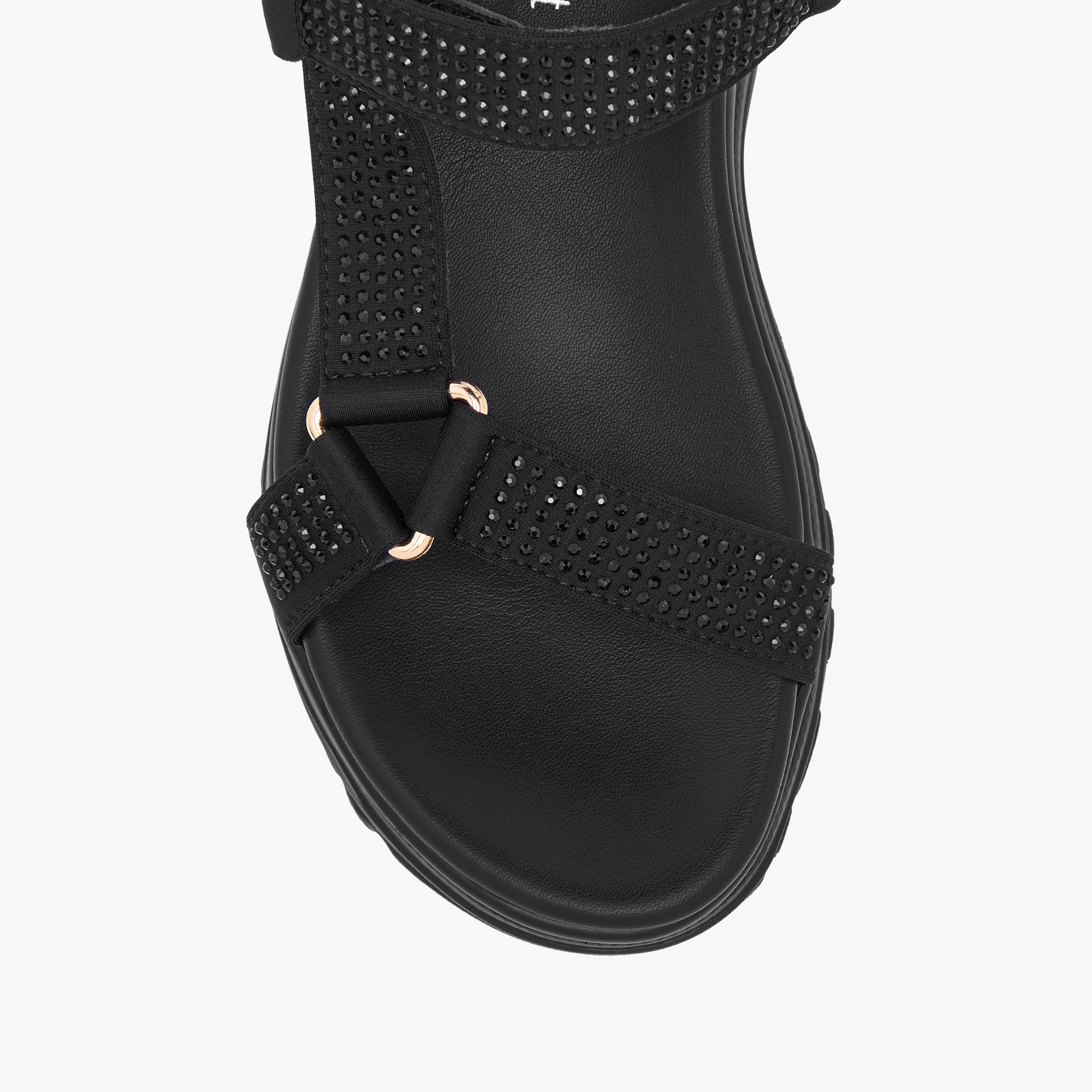 صندل مزيّن بنعل سميك وحزام وشريط إغلاق لاصق من لو كونفرت-girls-shoes-sandals-image-3
