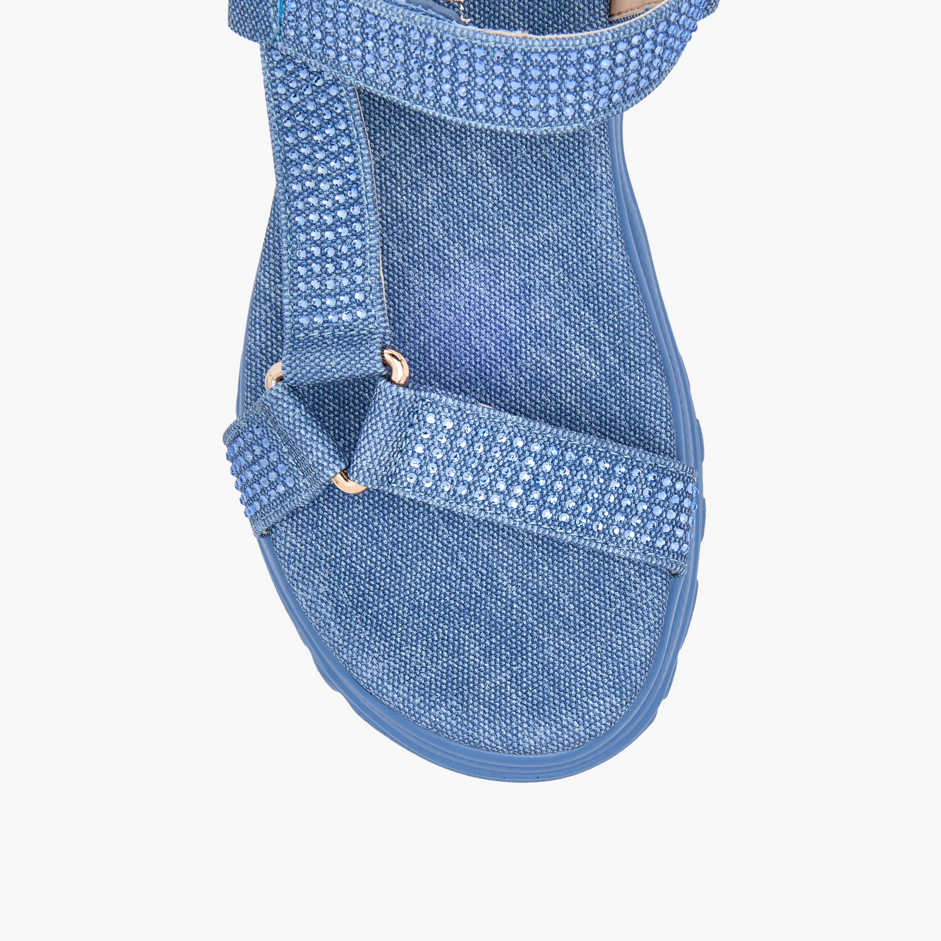 Le Confort Embellished Chunky Sole Strap Sandals with Hook and Loop Closure-girls-shoes-sandals-image-3