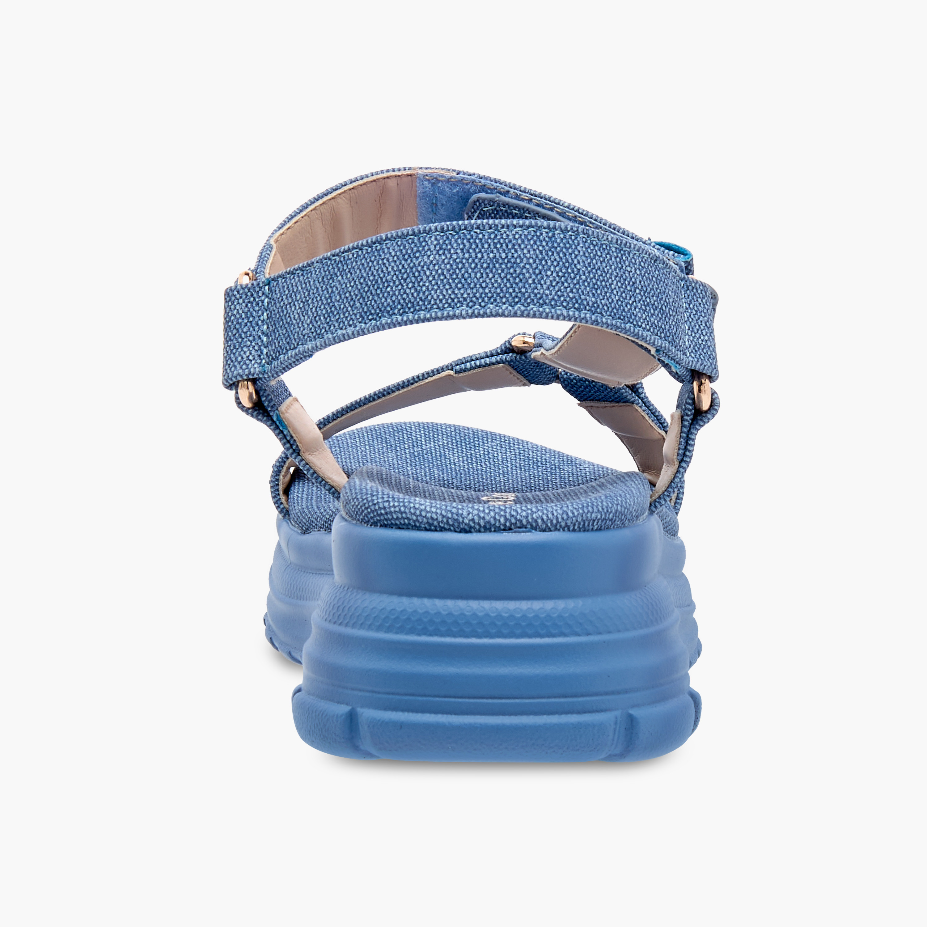 Le Confort Embellished Chunky Sole Strap Sandals with Hook and Loop Closure-girls-shoes-sandals-image-4