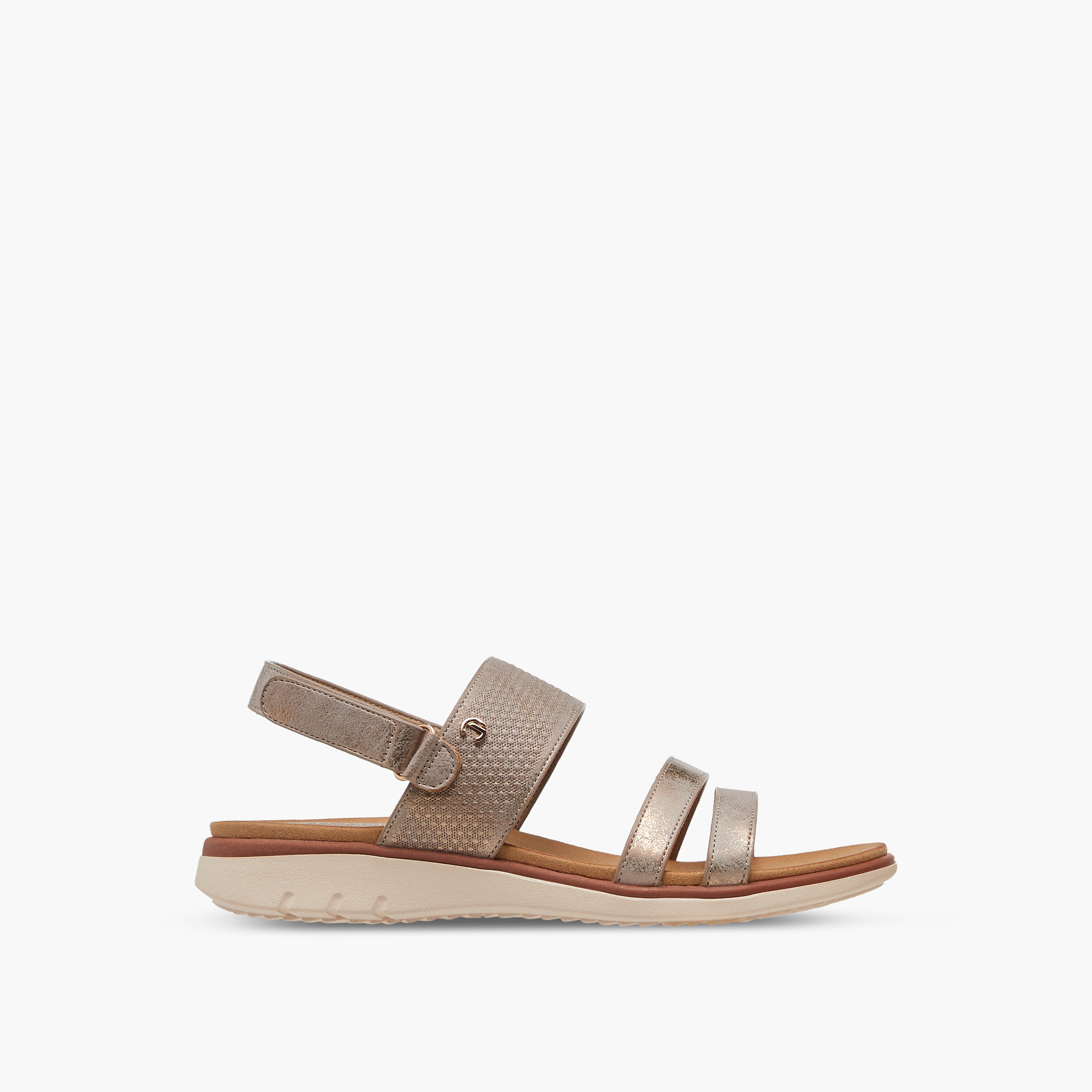 Le Confort Textured Comfort Sandals with Hook and Loop Closure-women-shoes-flats-sandals-image-3