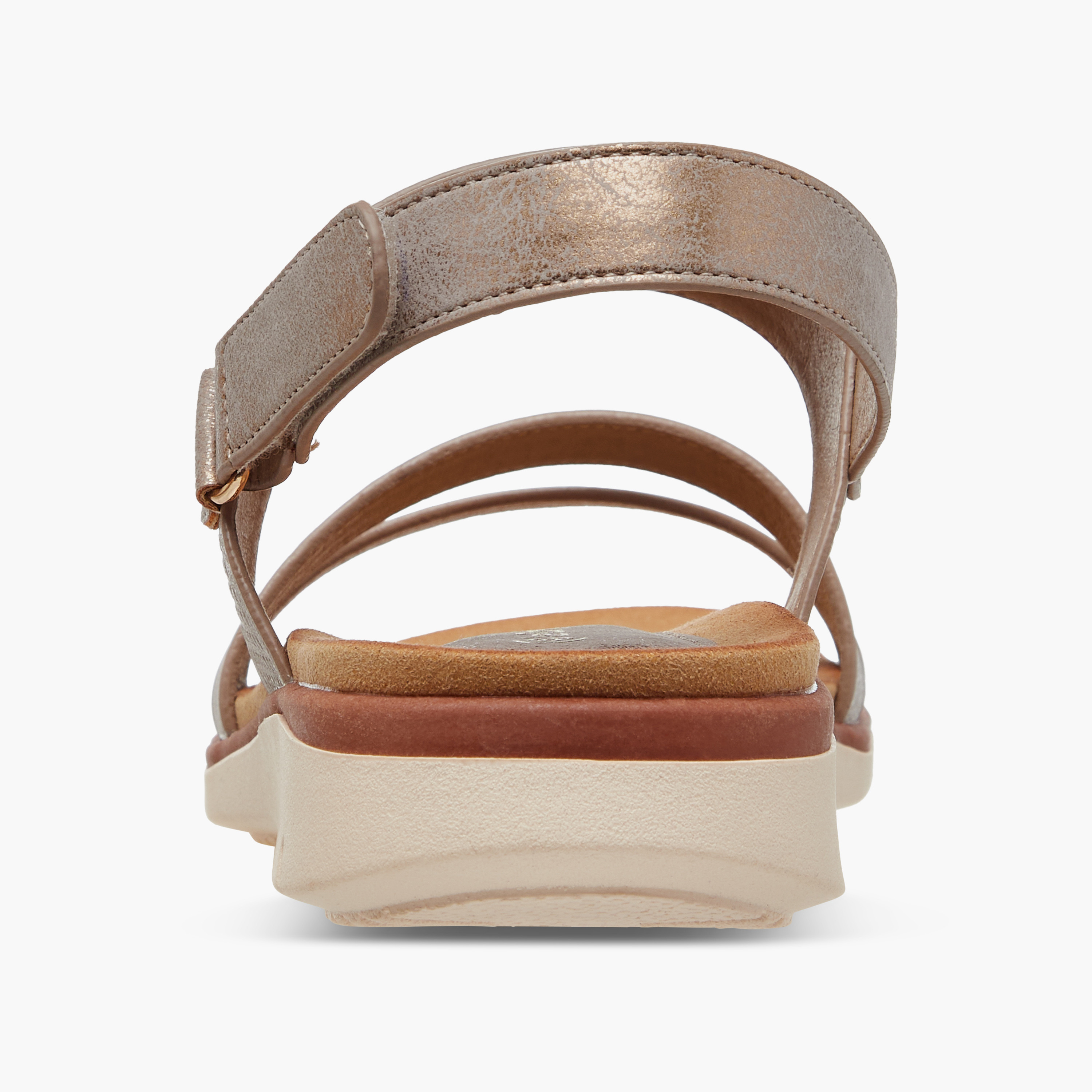 Le Confort Textured Comfort Sandals with Hook and Loop Closure-women-shoes-flats-sandals-image-5