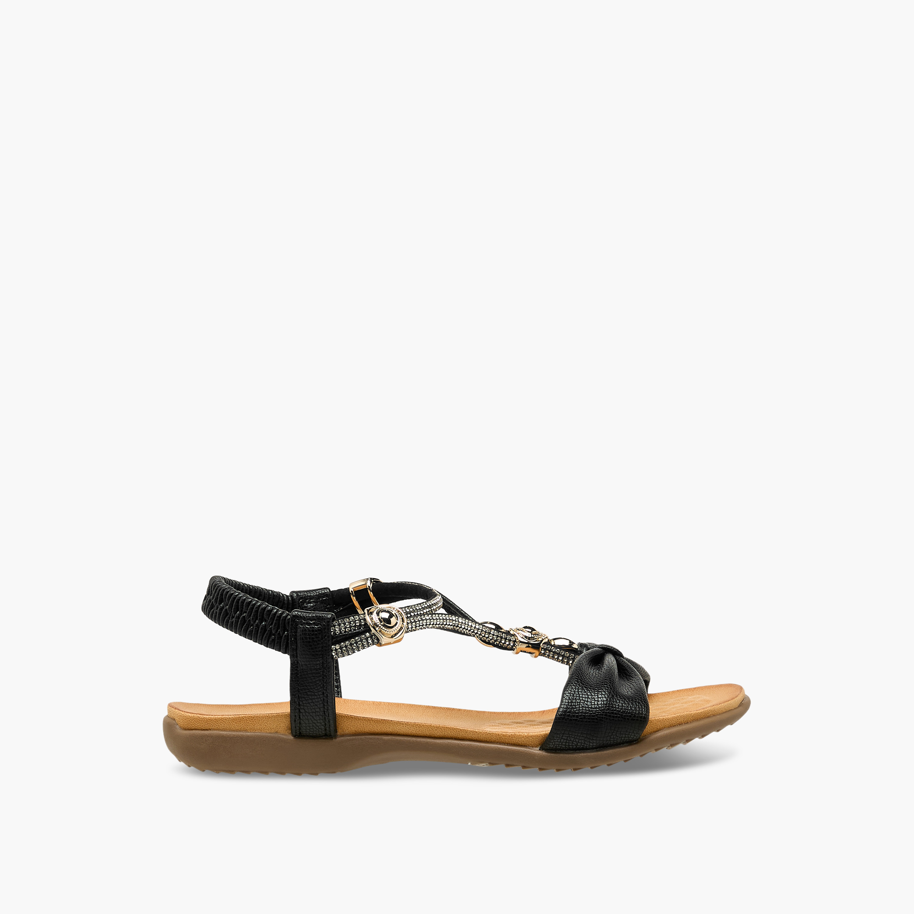 صندل بحزام بزينة ميتالك للنساء من لو كونفورت-women-shoes-flats-sandals-image-2