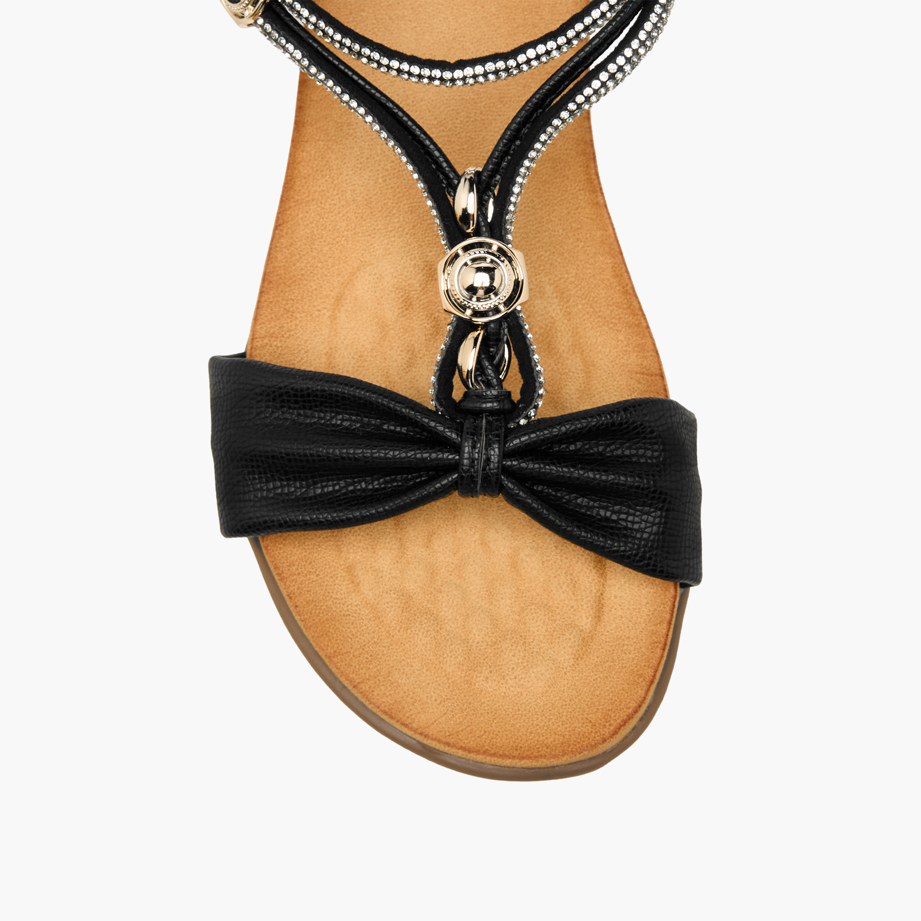 صندل بحزام بزينة ميتالك للنساء من لو كونفورت-women-shoes-flats-sandals-image-3