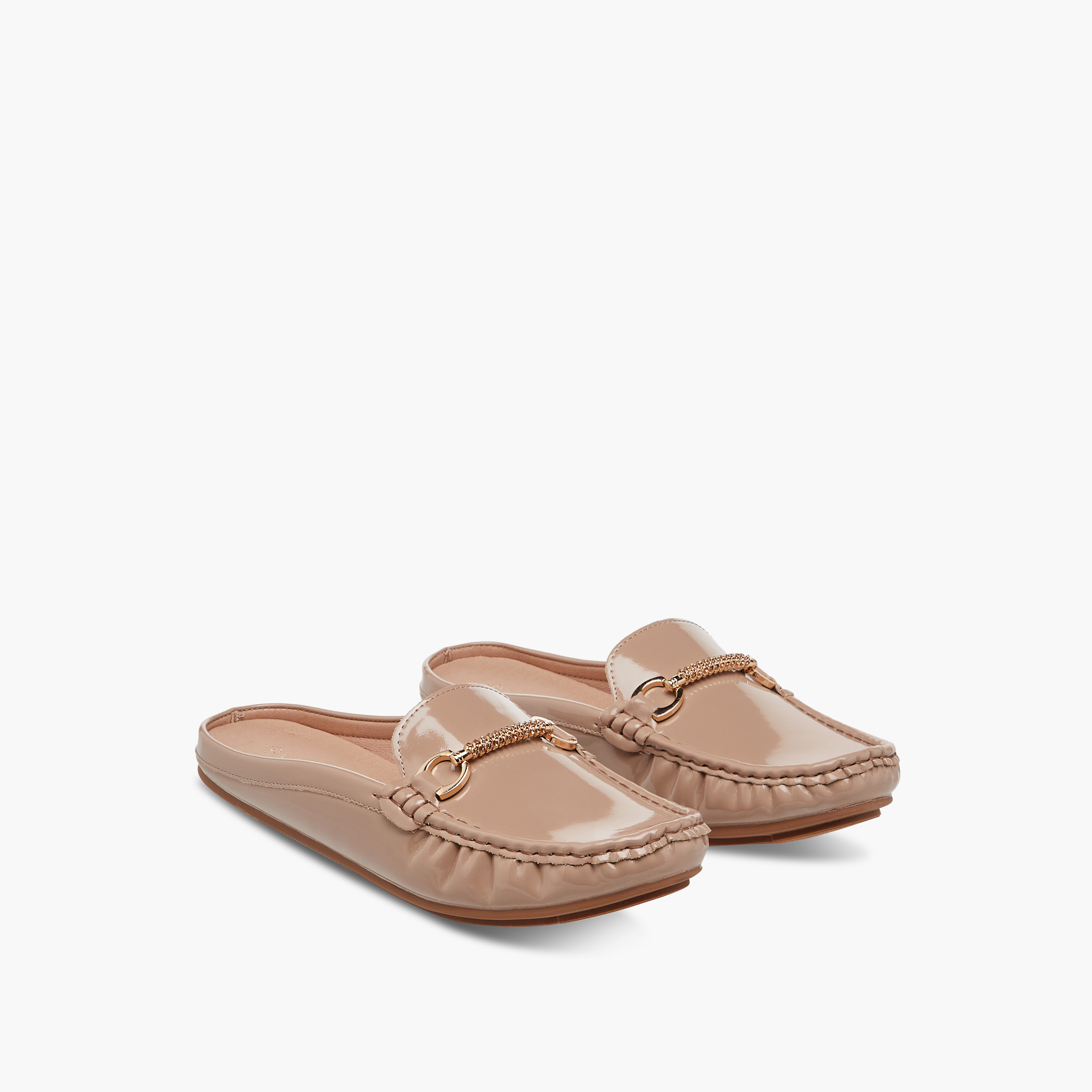حذاء ميول مريح سهل الارتداء بزينة معدن من لو كونفورت-women-shoes-flats-mules-image-1