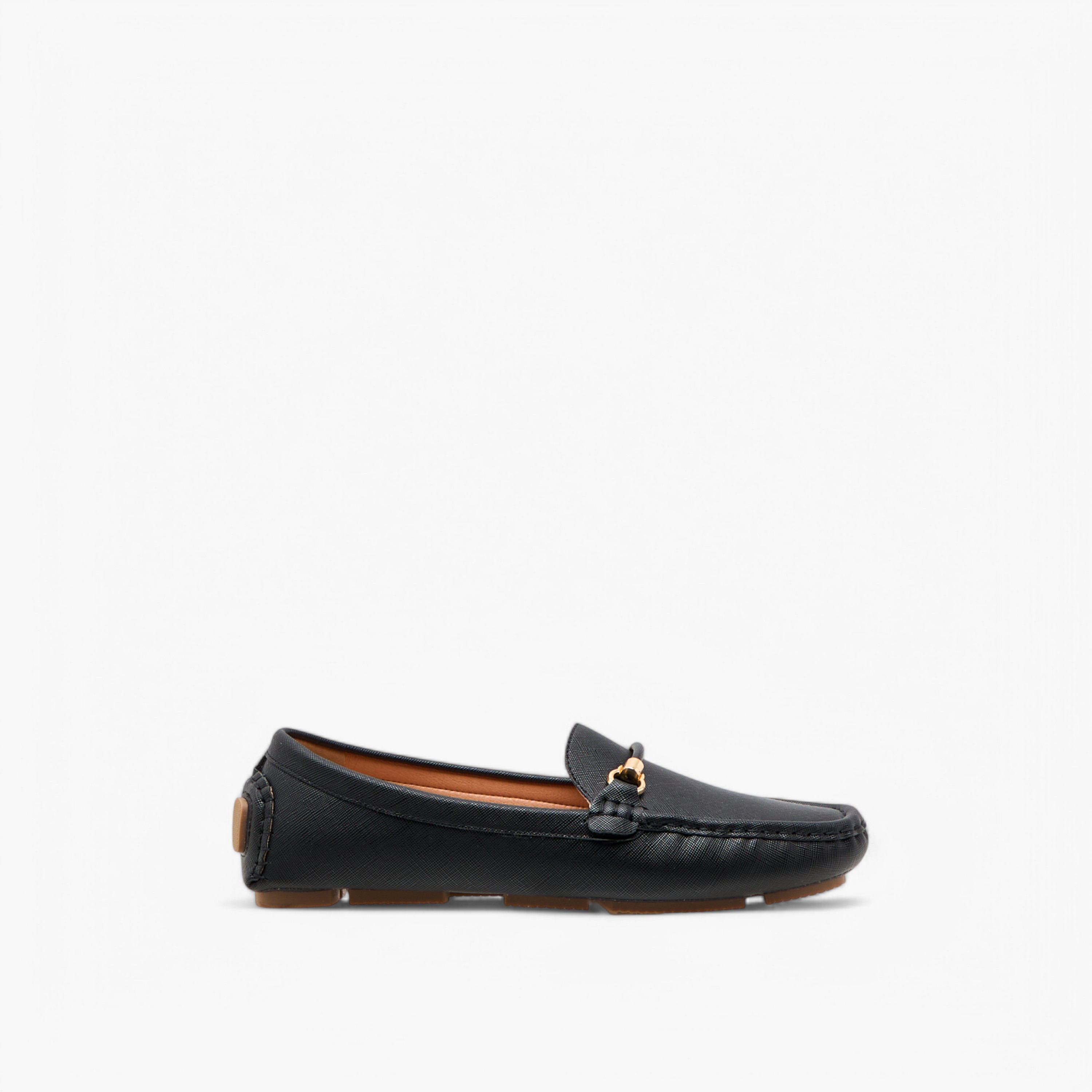 حذاء سهل الارتداء مريح بارز الملمس بتفاصيل معدنية من لو كونفورت-women-shoes-flats-loafers-image-3