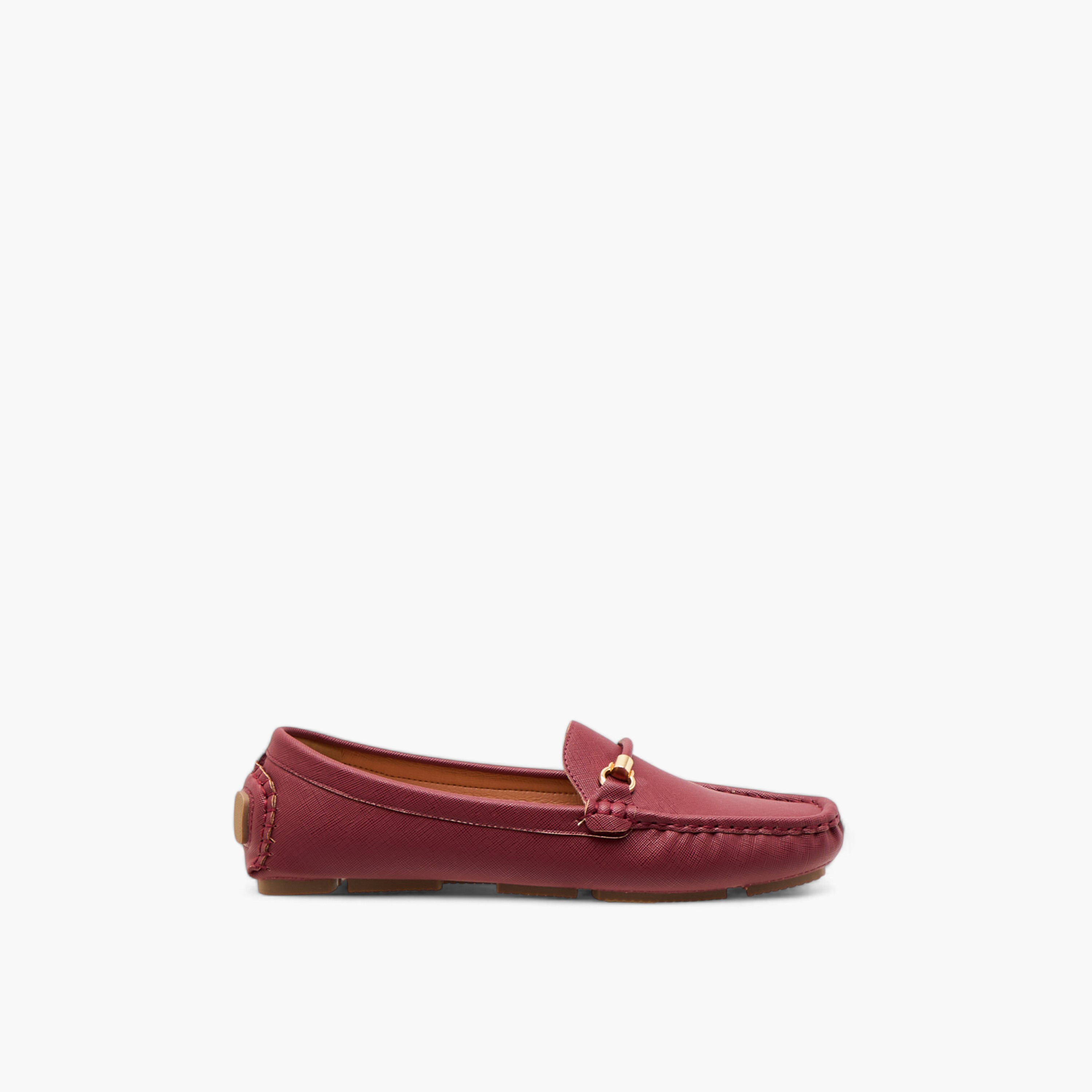 Le Confort Textured Slip-On Comfort Loafers with Metal Trim-women-shoes-flats-loafers-image-3