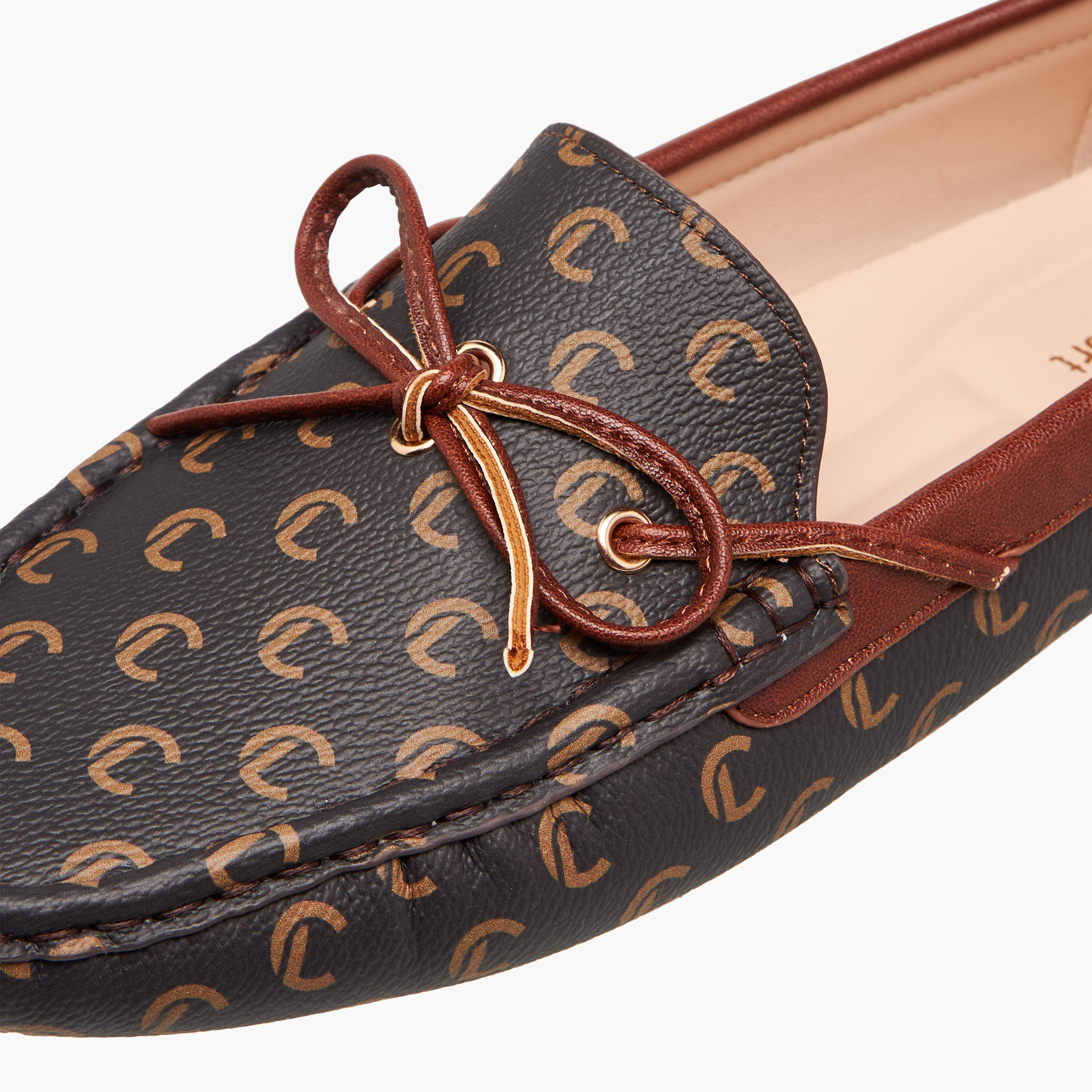 Le Confort Women Monogram Print Moccasins-women-shoes-loafersandmoccasins-image-4