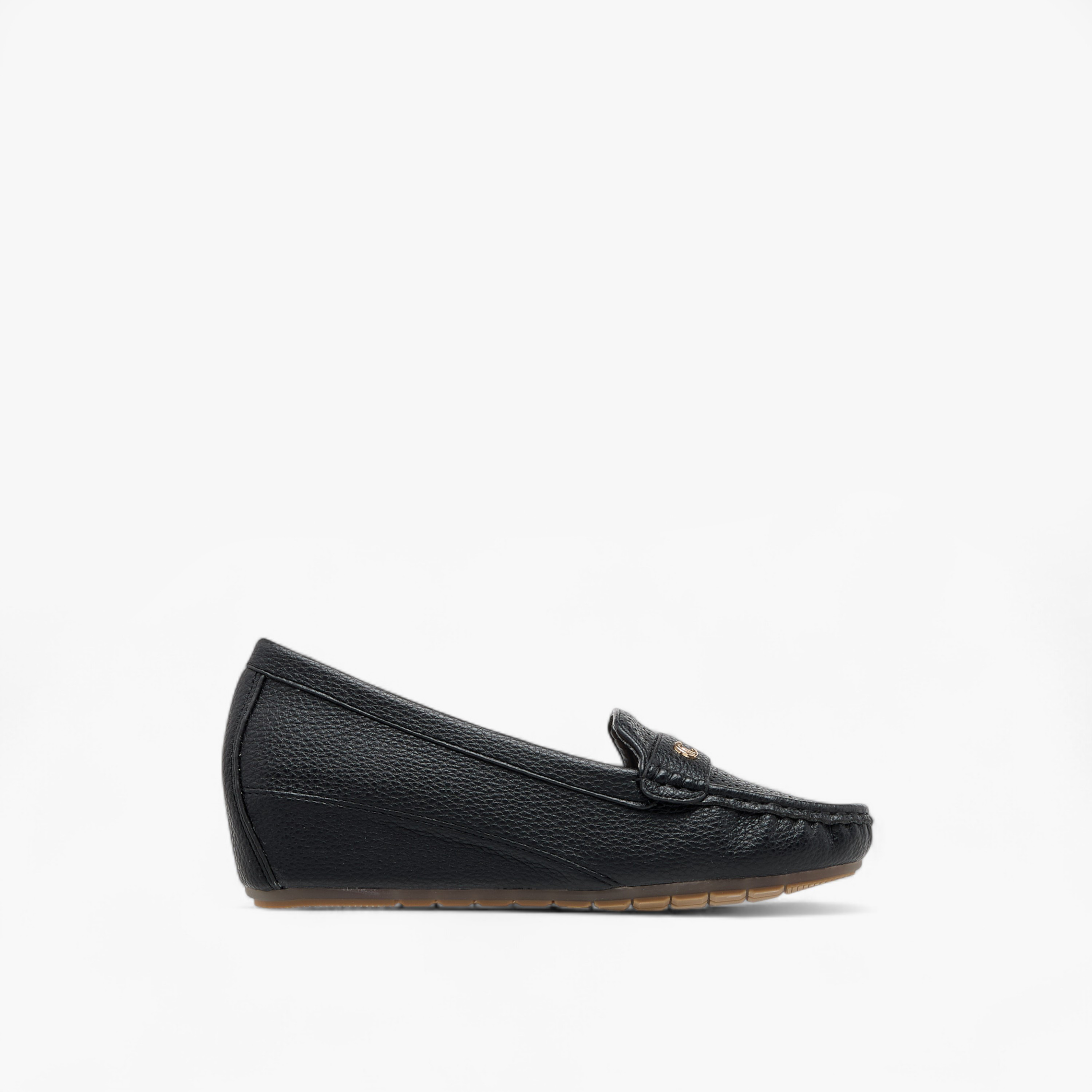حذاء سهل الارتداء وبارز الملمس بكعب ويدج من لو كونفورت-women-shoes-heels-image-3