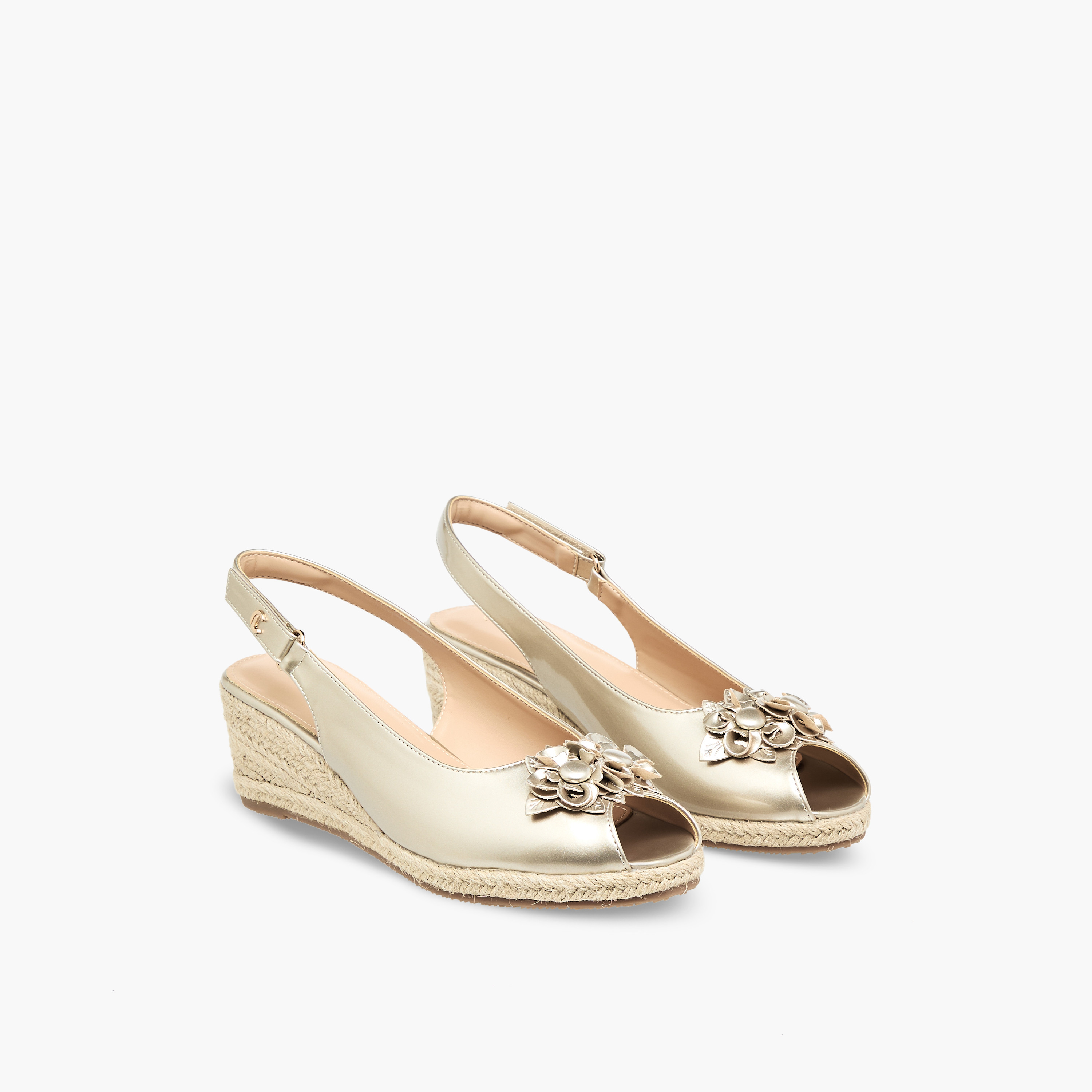 Le Confort Women Wedge Heel Peep Toe Sandals-women-shoes-sandals-heeled-image-1