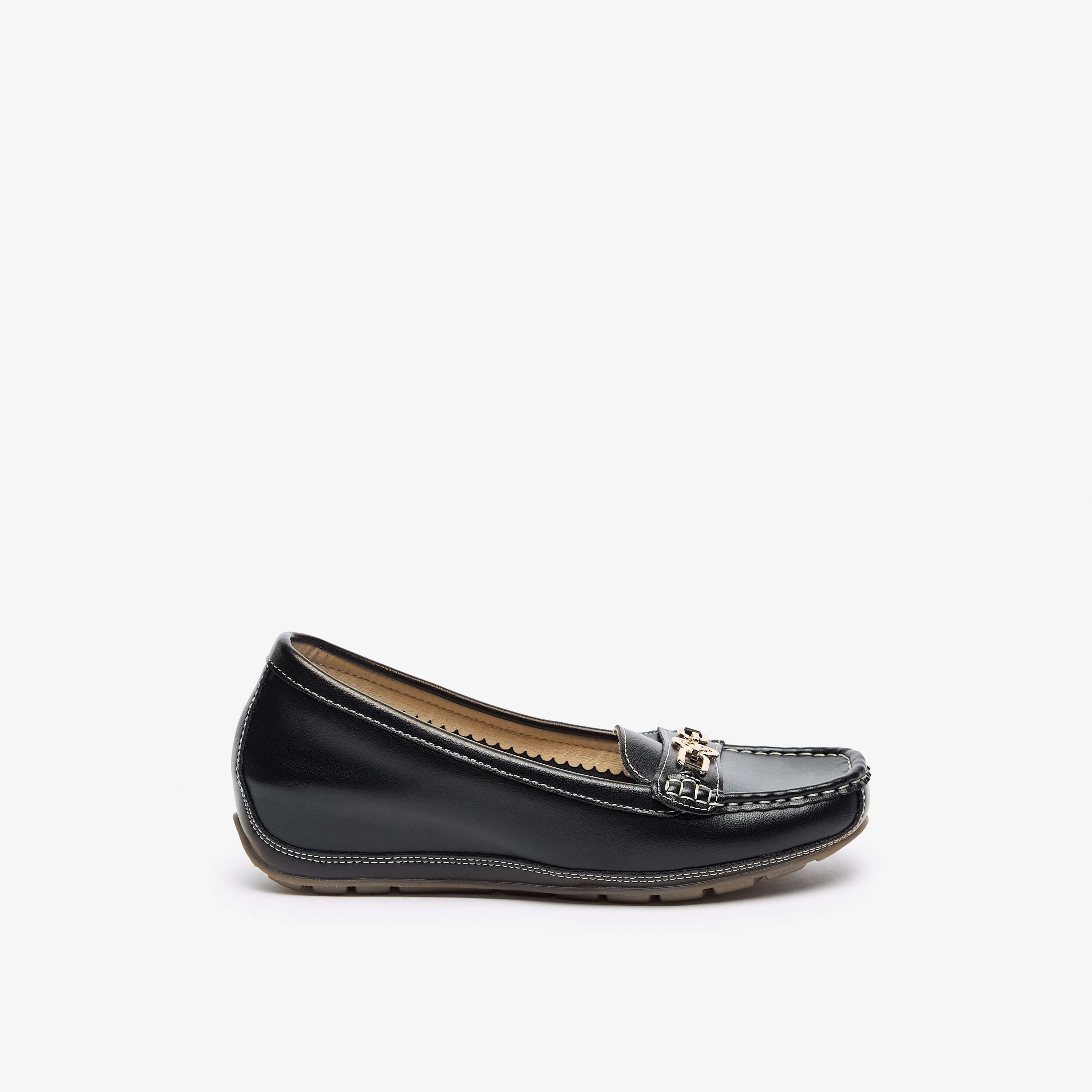 حذاء مريح بكعب ويدج وزينة معدنية من لو كونفورت-women-shoes-heels-image-3
