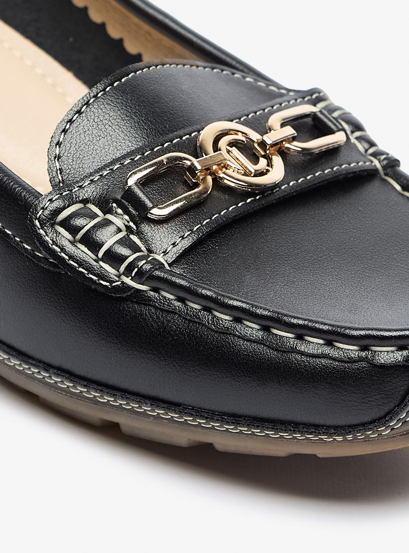 حذاء مريح بكعب ويدج وزينة معدنية من لو كونفورت-women-shoes-heels-image-5