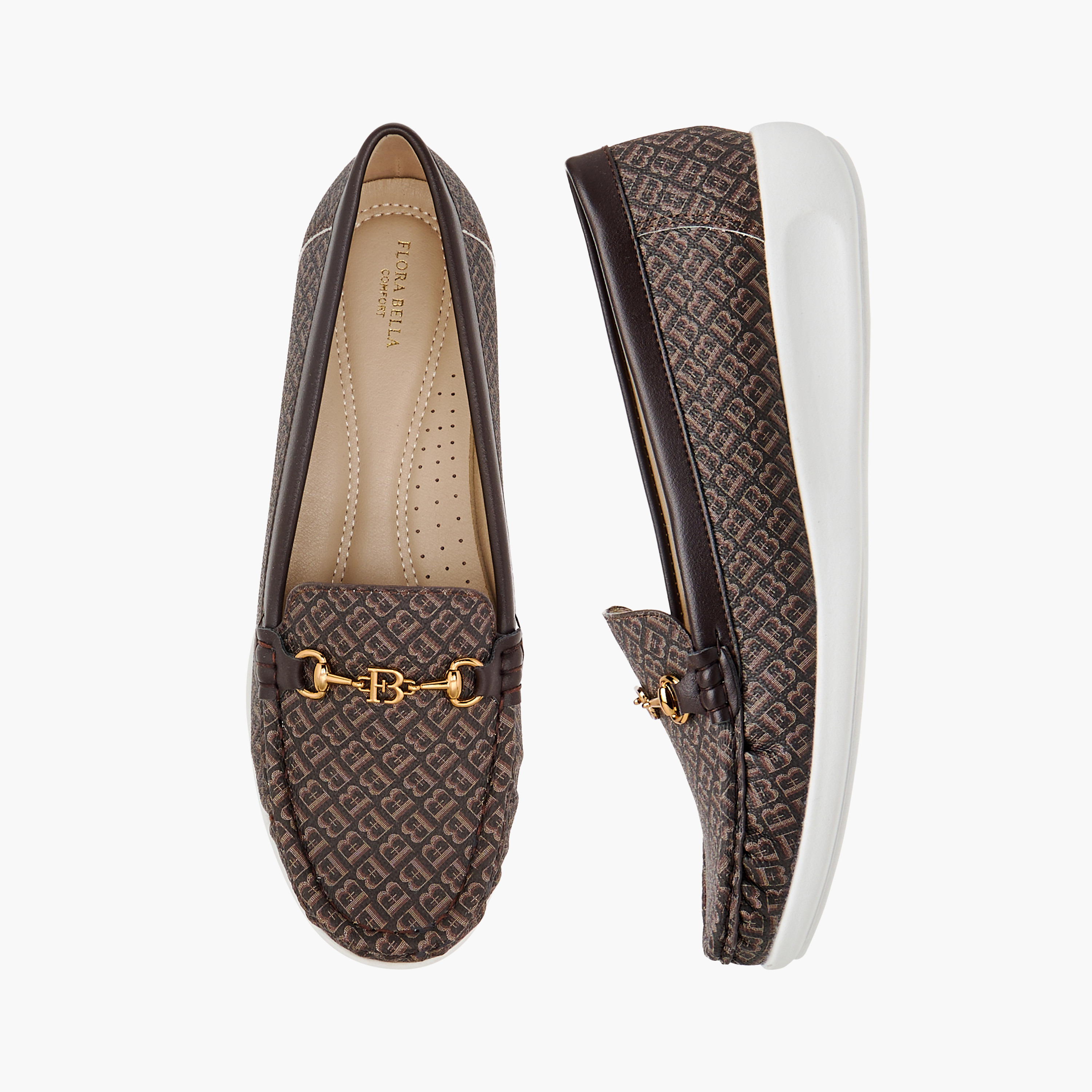 Flora Bella Monogram Print Slip-On Comfort Loafers-women-shoes-loafersandmoccasins-image-1