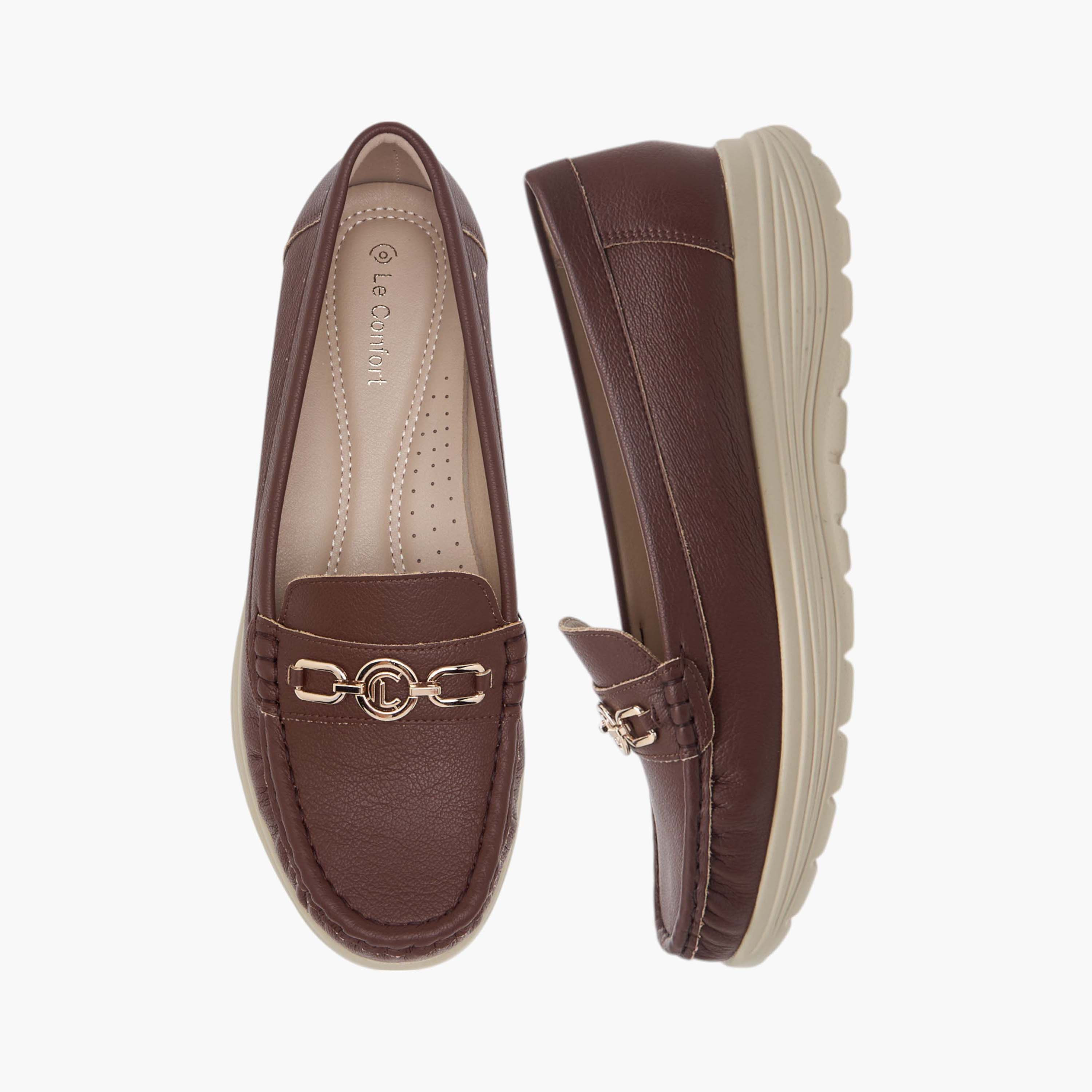 Le Confort Metal Accent Slip-On Comfort Loafers-women-shoes-loafersandmoccasins-image-1