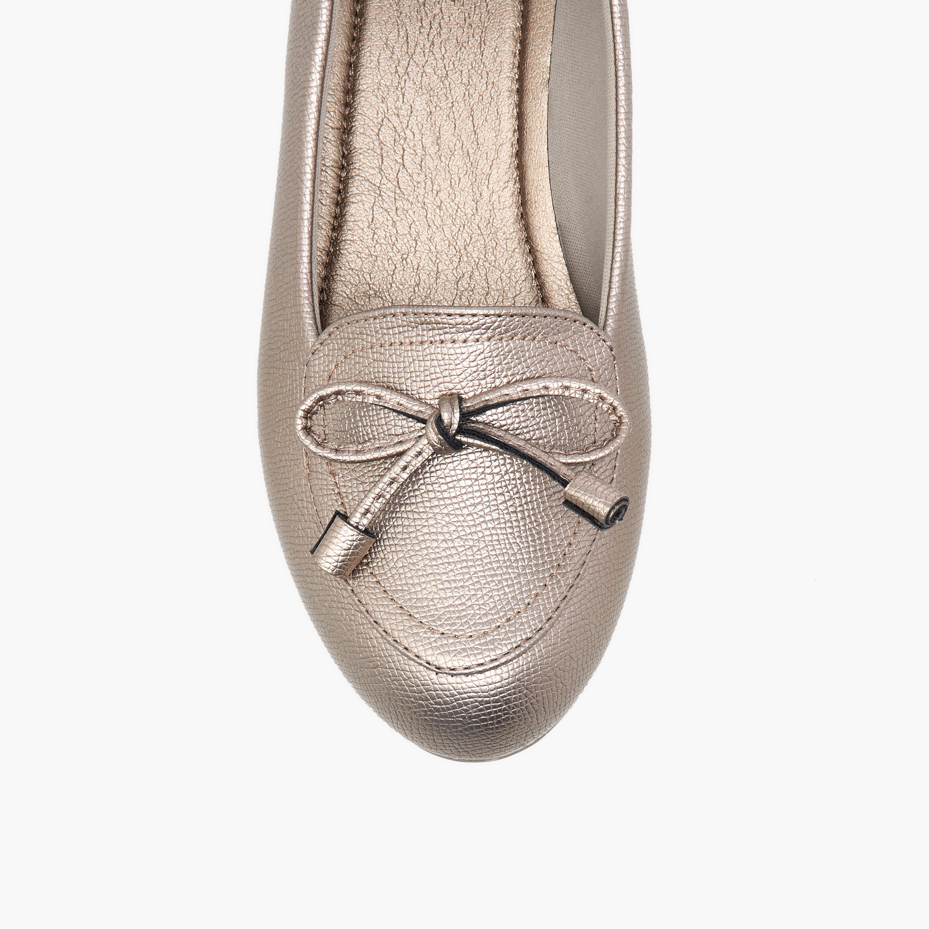 حذاء باليرينا مريح بكعب ويدج وتفاصيل فيونكة من لو كونفورت-women-shoes-ballerinas-image-4