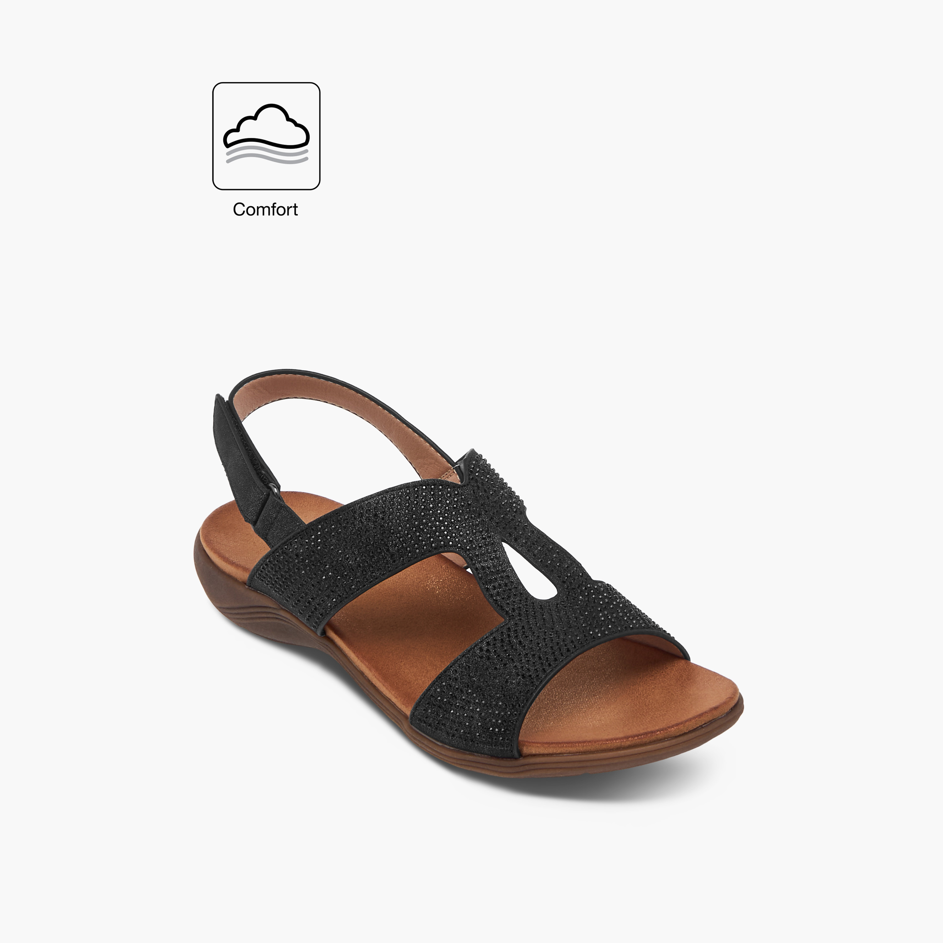 Le Confort Embellished Comfort Sandals with Hook and Loop Closure-women-shoes-flats-sandals-image-8