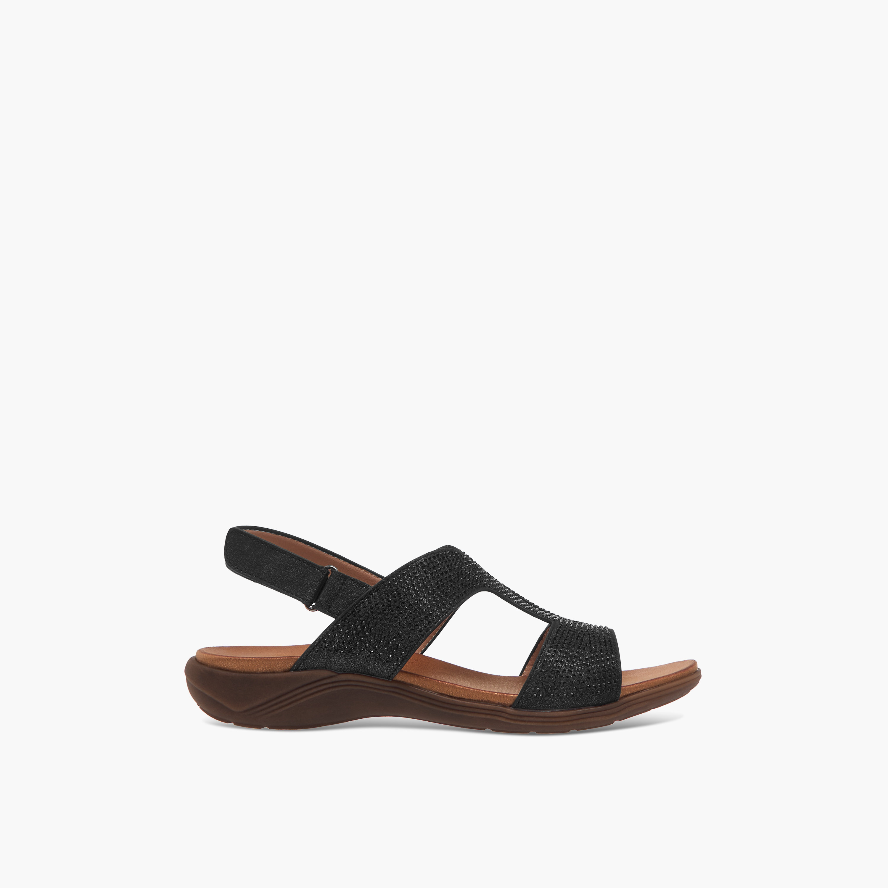 Le Confort Embellished Comfort Sandals with Hook and Loop Closure-women-shoes-flats-sandals-image-9