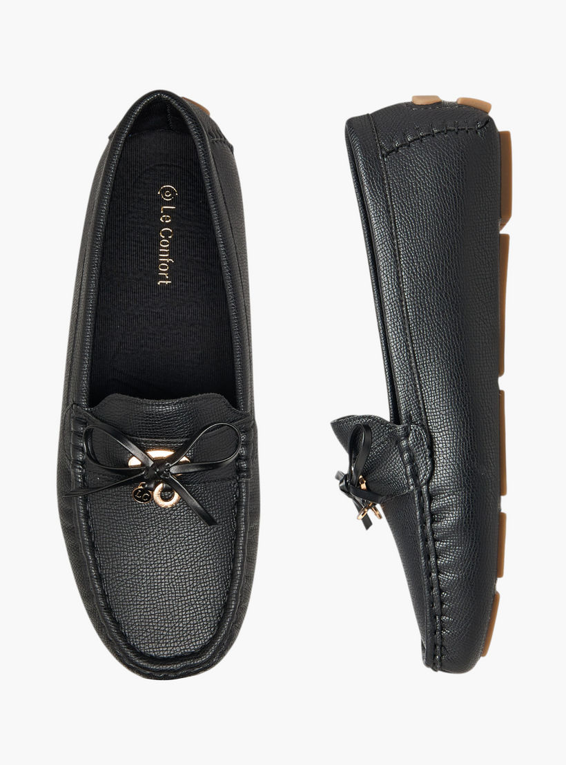 حذاء موكاسين بزينة فيونكة من لو كونفورت-women-shoes-flats-moccasins-image-1