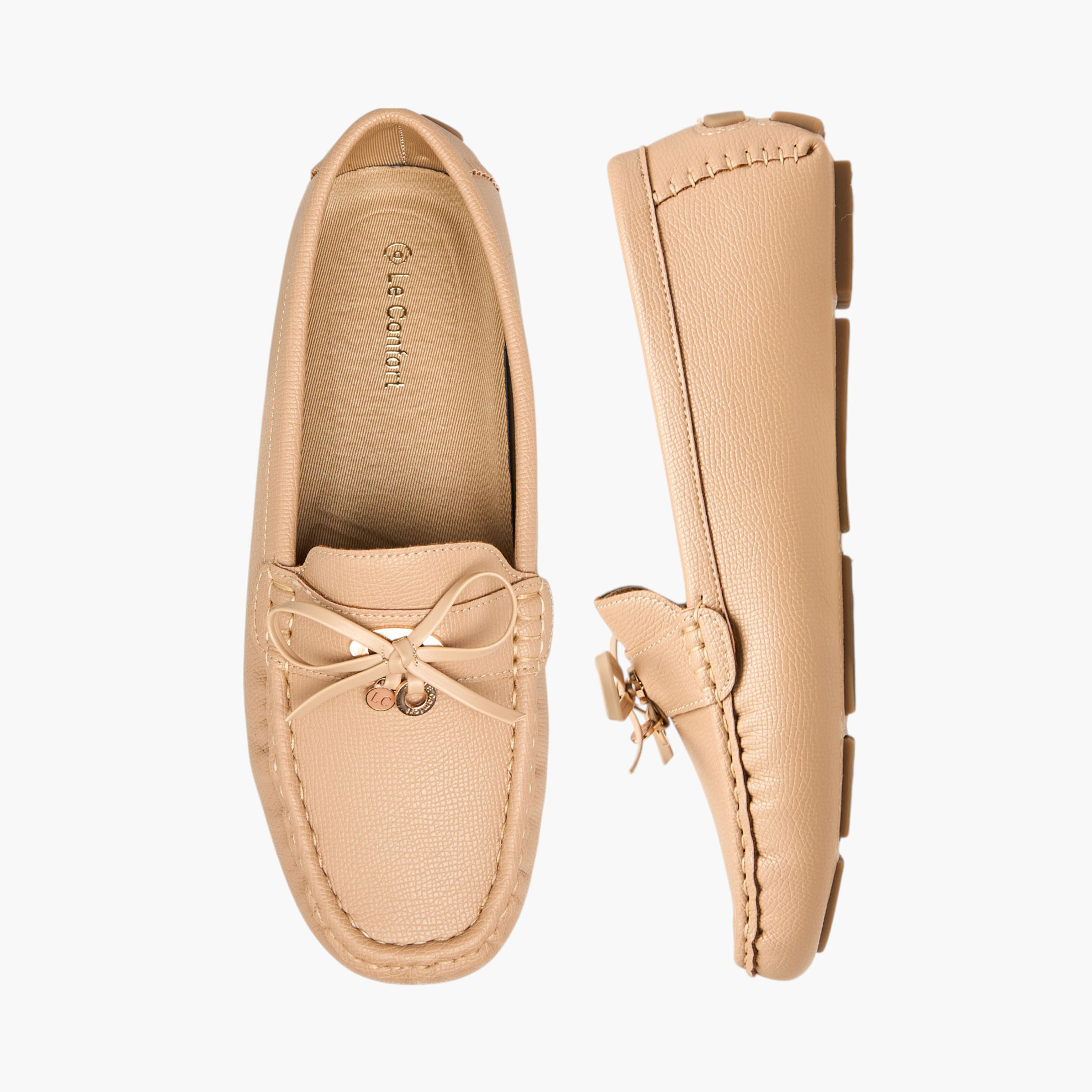 حذاء موكاسين بزينة فيونكة من لو كونفورت-women-shoes-flats-moccasins-image-1