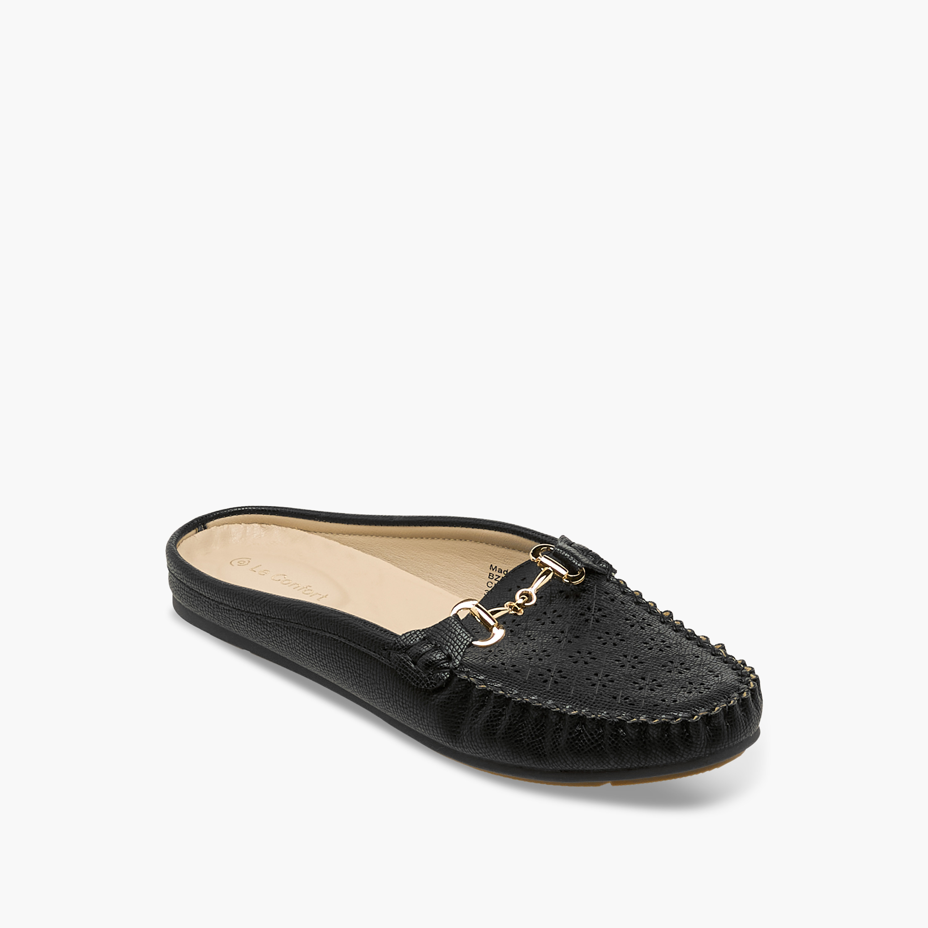 Le Confort Women Perforated Slip-On Mules-women-shoes-flats-mules-image-2