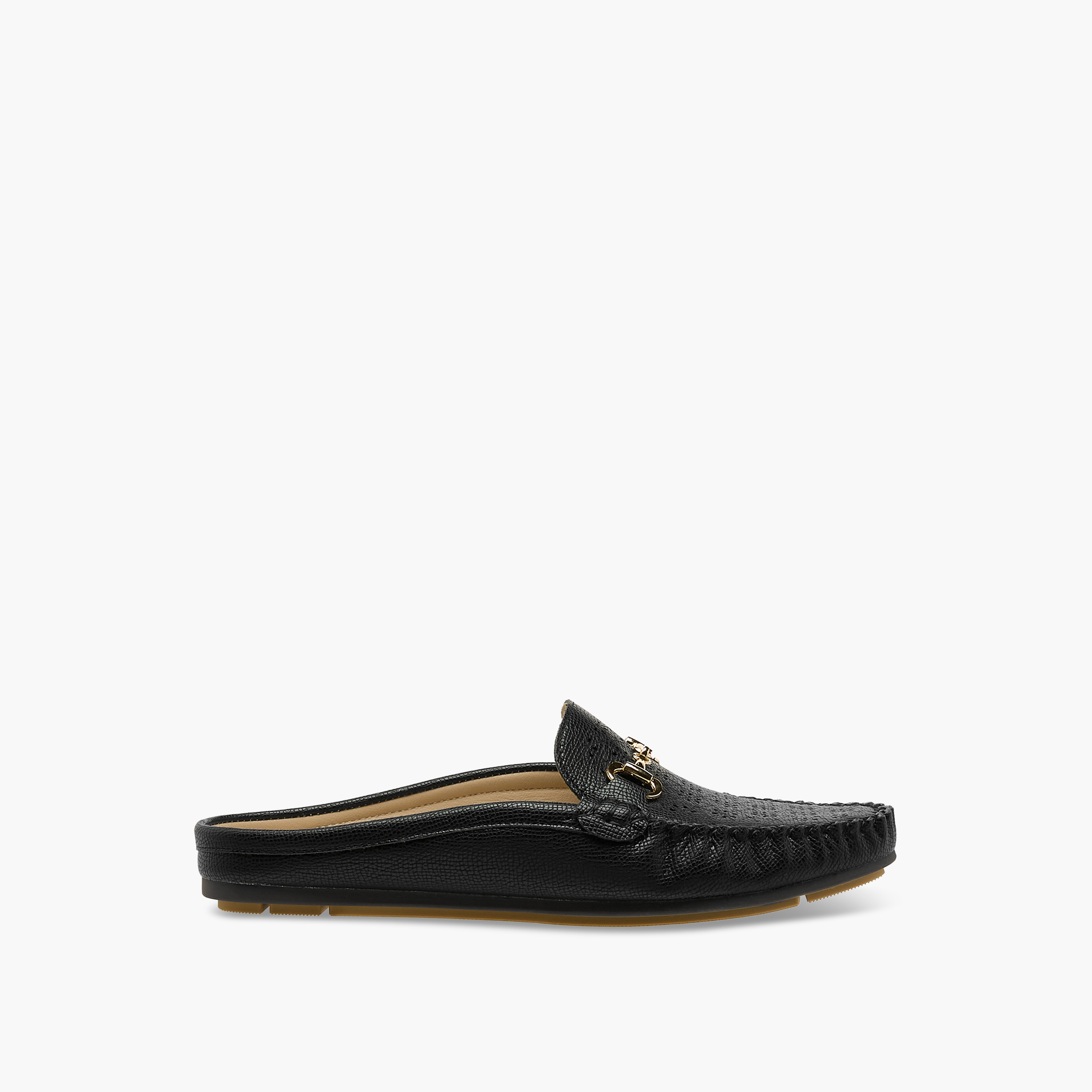 Le Confort Women Perforated Slip-On Mules-women-shoes-flats-mules-image-3