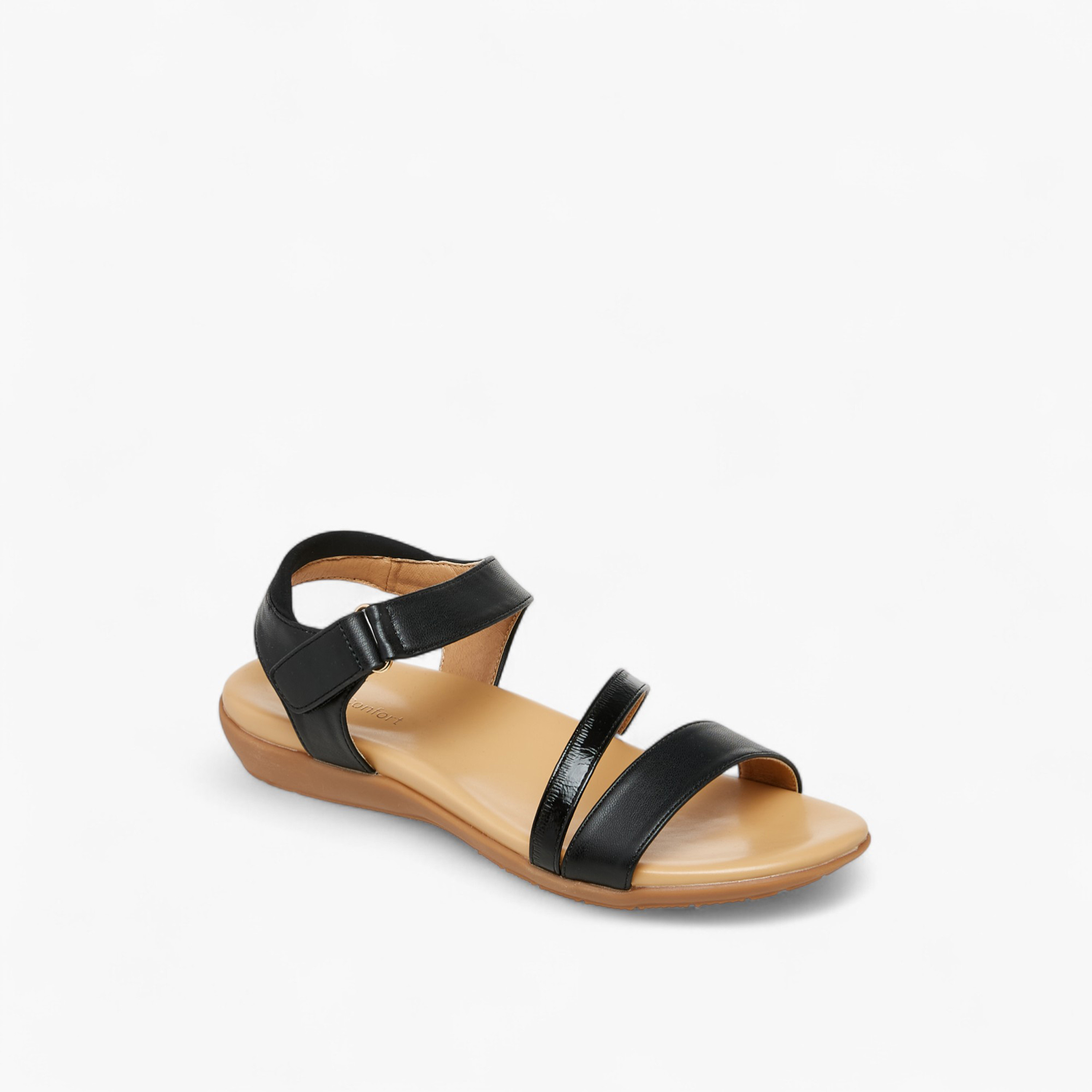 Le Confort Strappy Sandals with Hook and Loop Closure-women-shoes-sandals-heeled-image-2