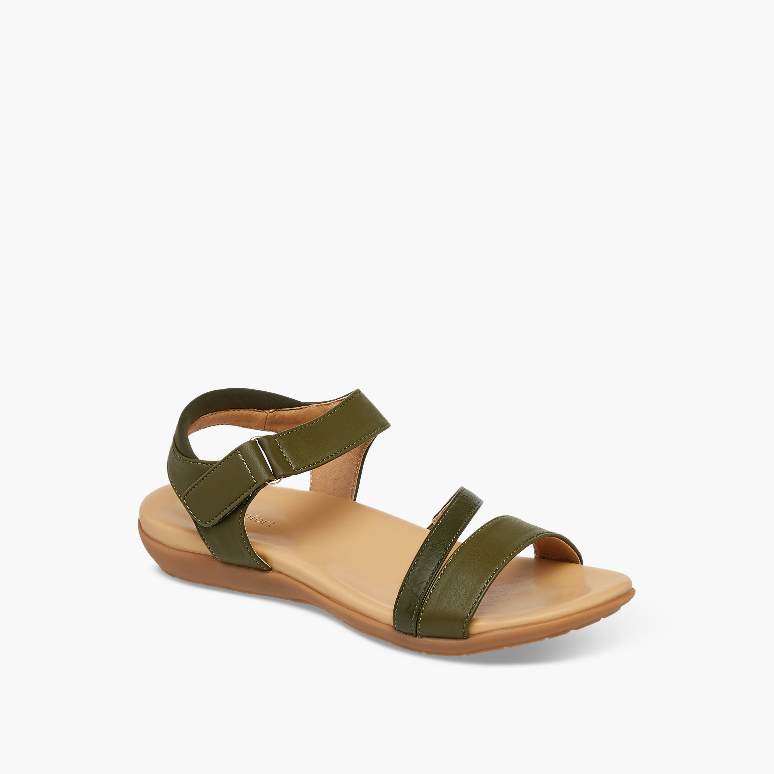 صندل بأحزمة وشريط إغلاق لاصق من لو كونفورت-women-shoes-sandals-heeled-image-2