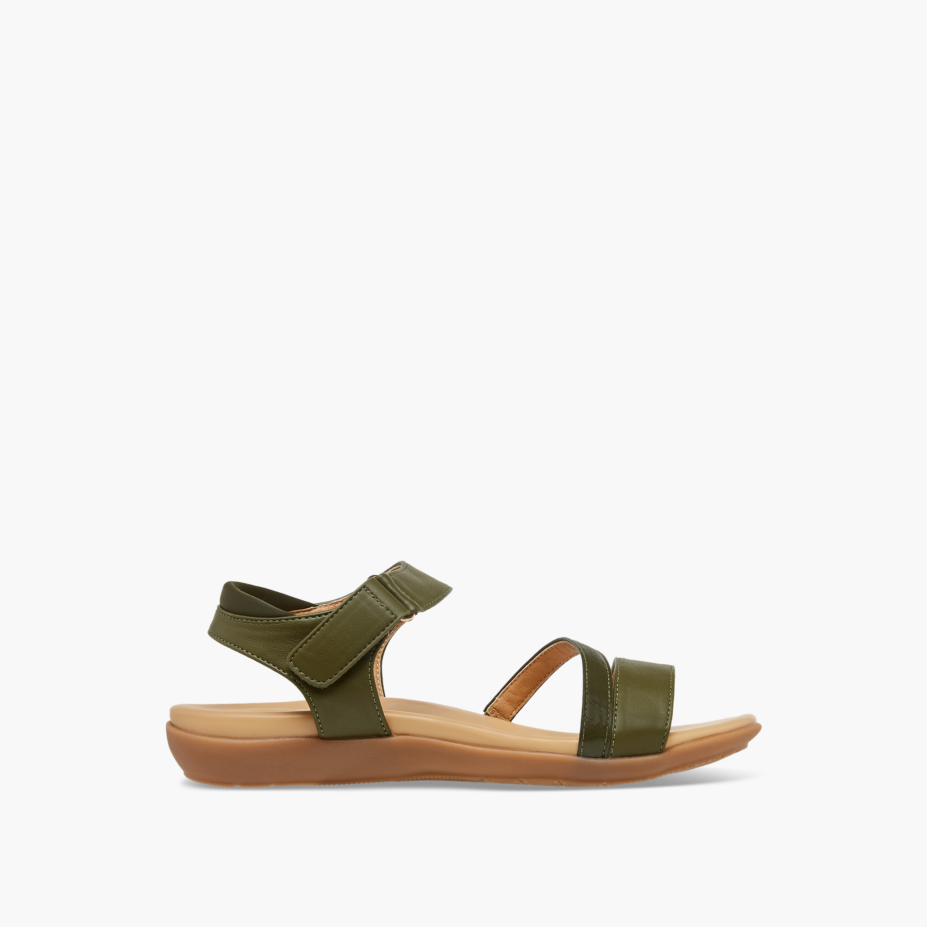 صندل بأحزمة وشريط إغلاق لاصق من لو كونفورت-women-shoes-sandals-heeled-image-3