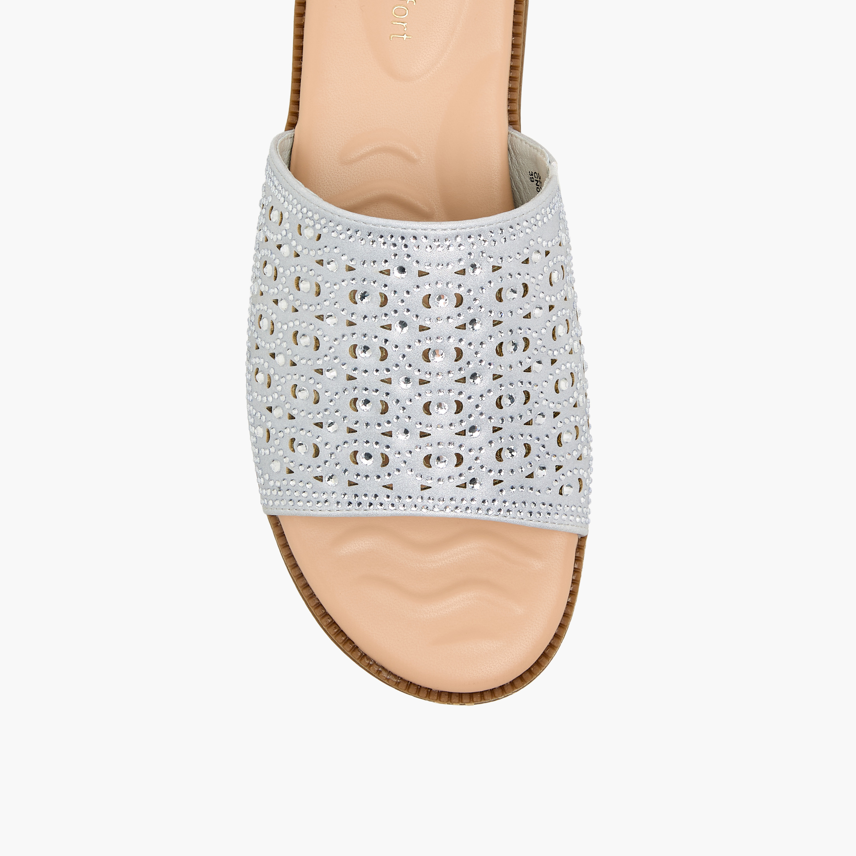 Le Confort Women Perforated Embellished Slip-On Sandals-women-shoes-flats-sandals-image-4