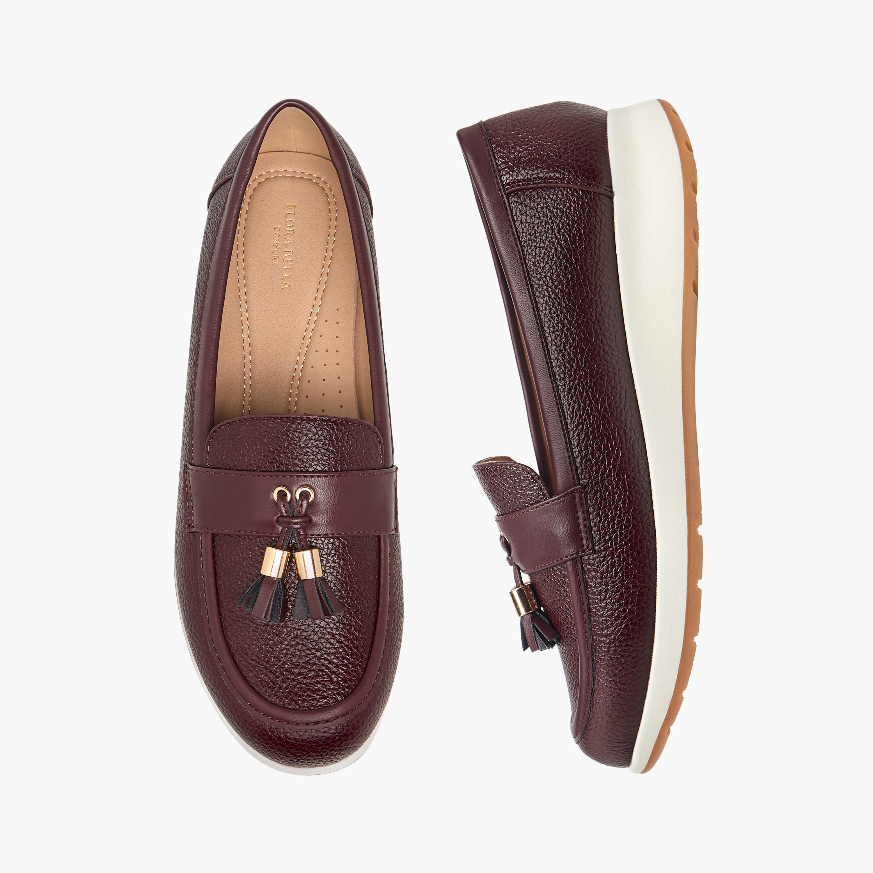 Flora Bella Womens' Slip-On Loafers with Tassel Accent-women-shoes-flats-loafers-image-1