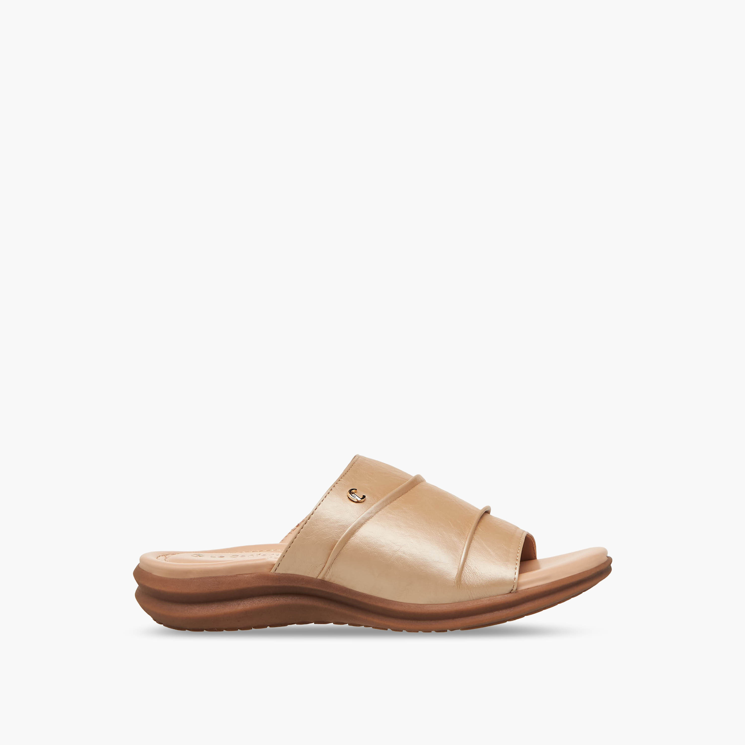 صندل ميتاليك سهل الارتداء للنساء من لو كونفورت-women-shoes-flats-sandals-image-3