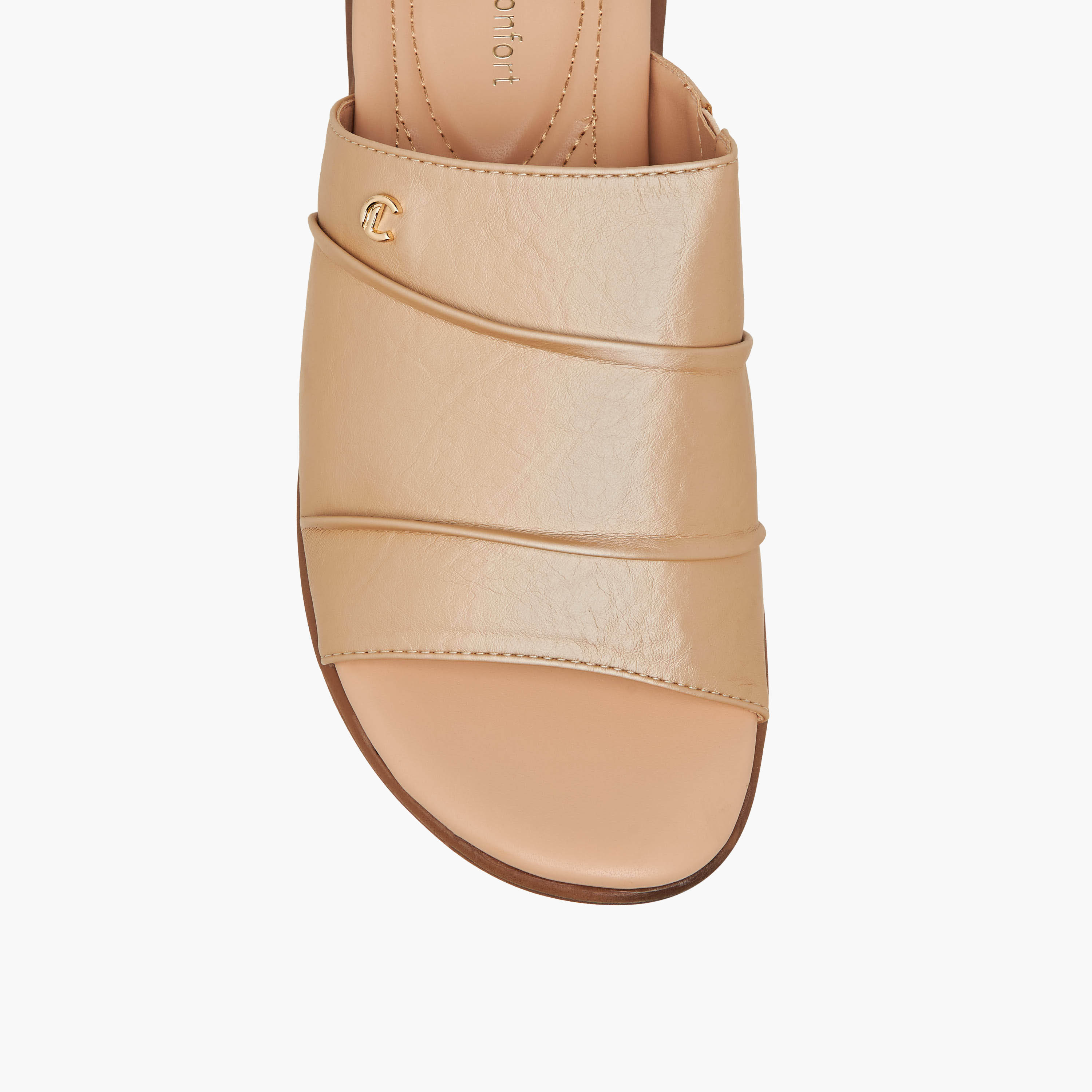 صندل ميتاليك سهل الارتداء للنساء من لو كونفورت-women-shoes-flats-sandals-image-4