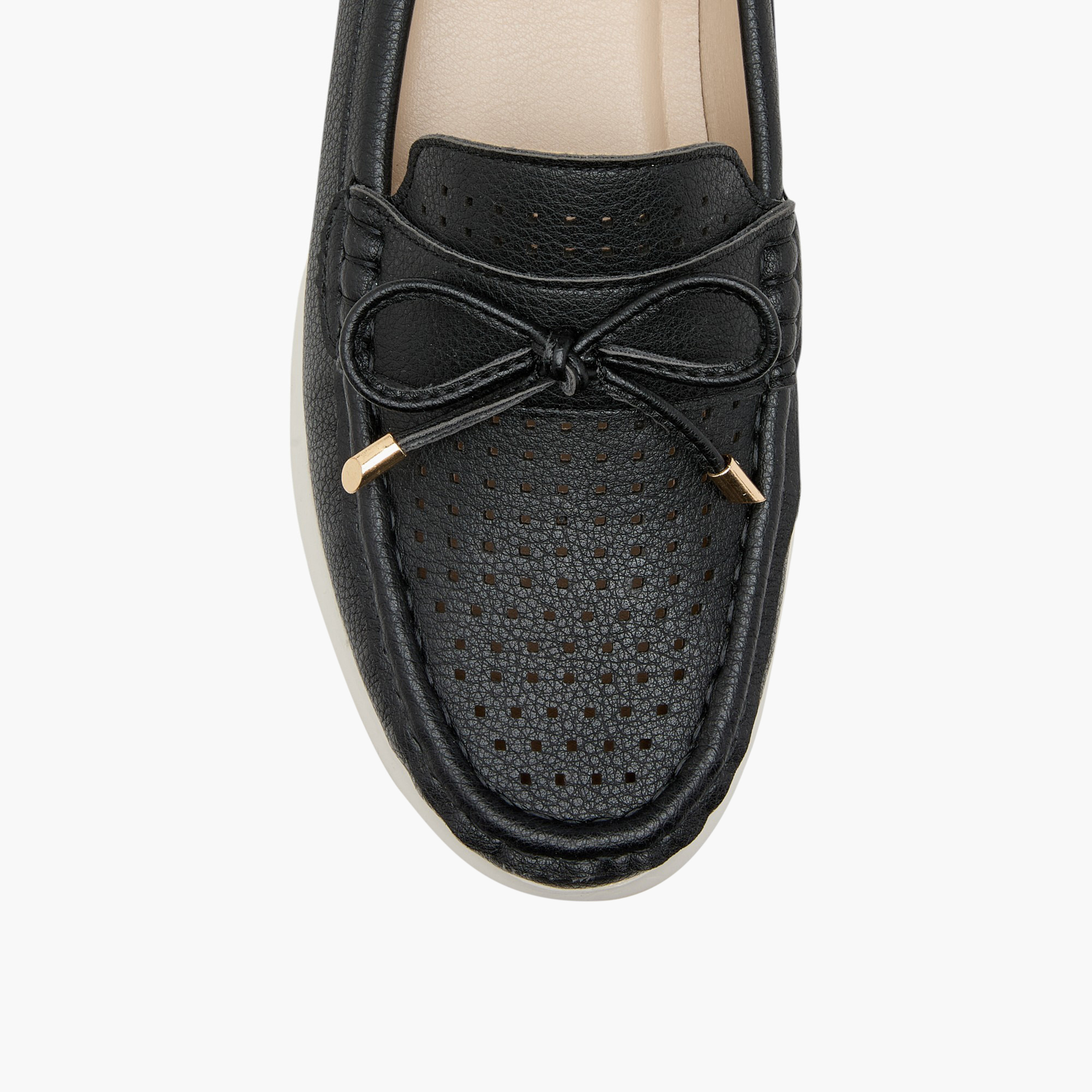 Le Confort Bow Accent Slip-On Comfort Moccasins with Wedge Heels-women-shoes-heels-image-4